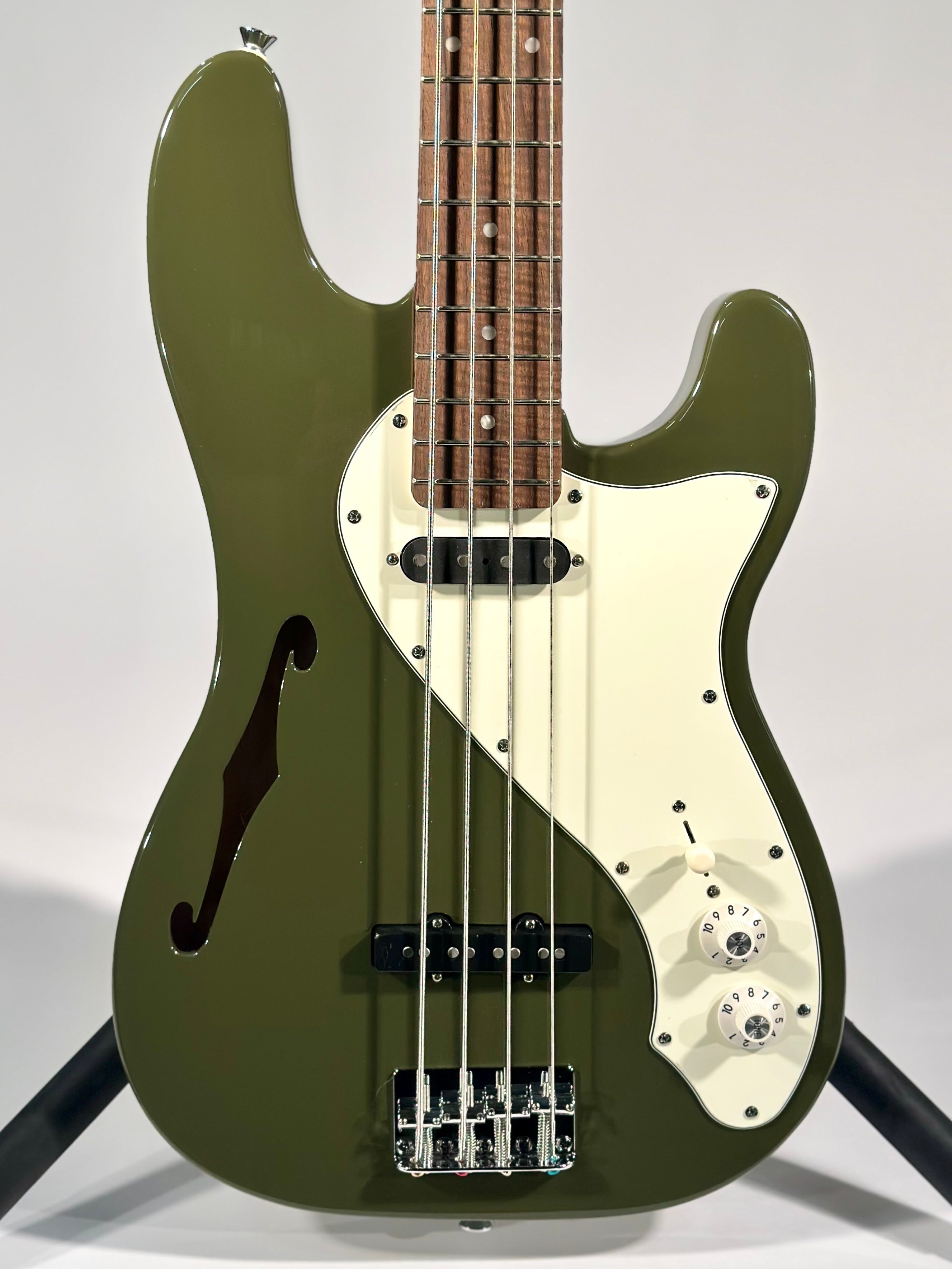 Squier Paranormal Precision Bass Thinline SJ, Olive