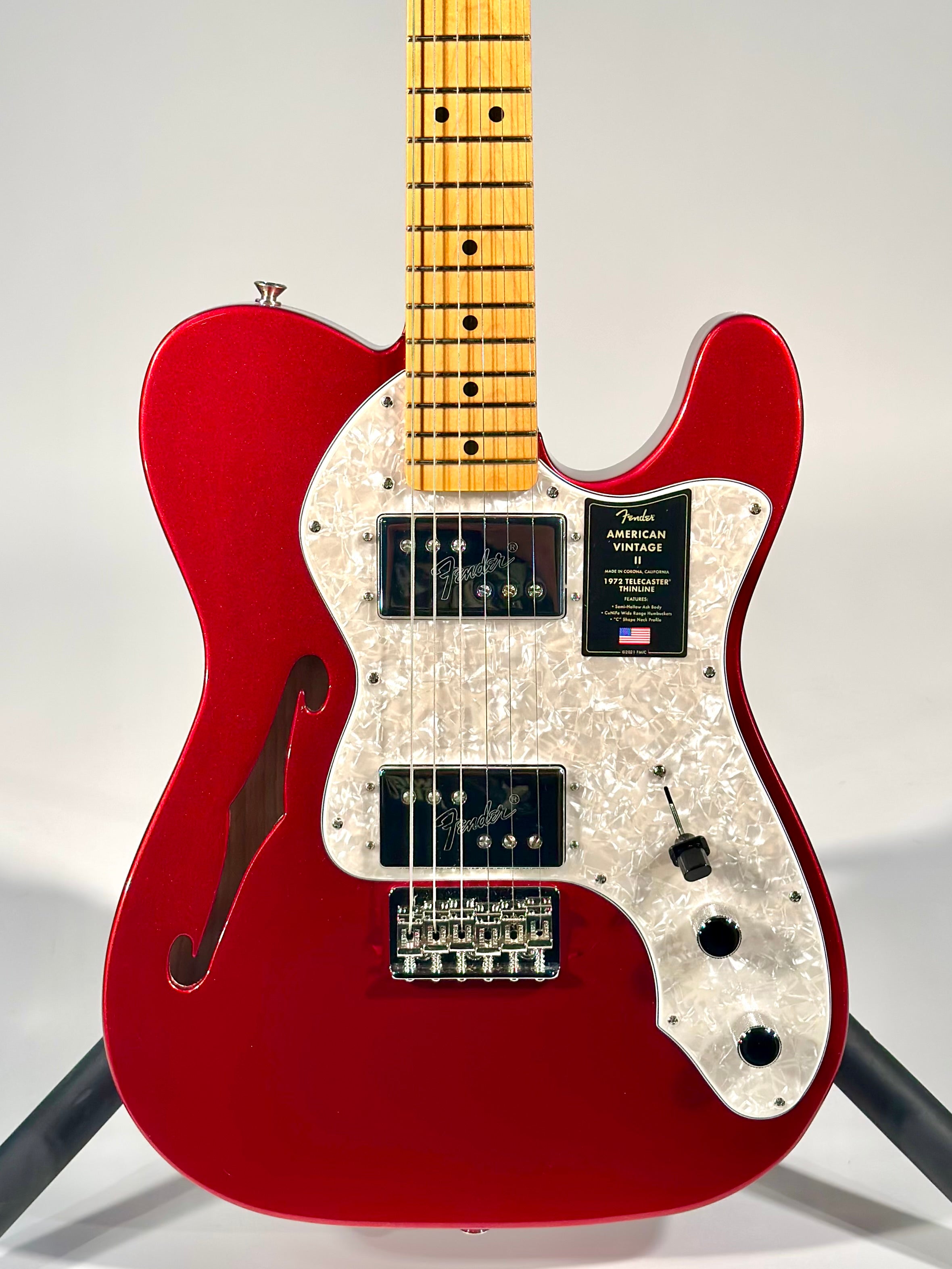 Fender American Vintage II 1972 Telecaster Thinline, Candy Apple Red