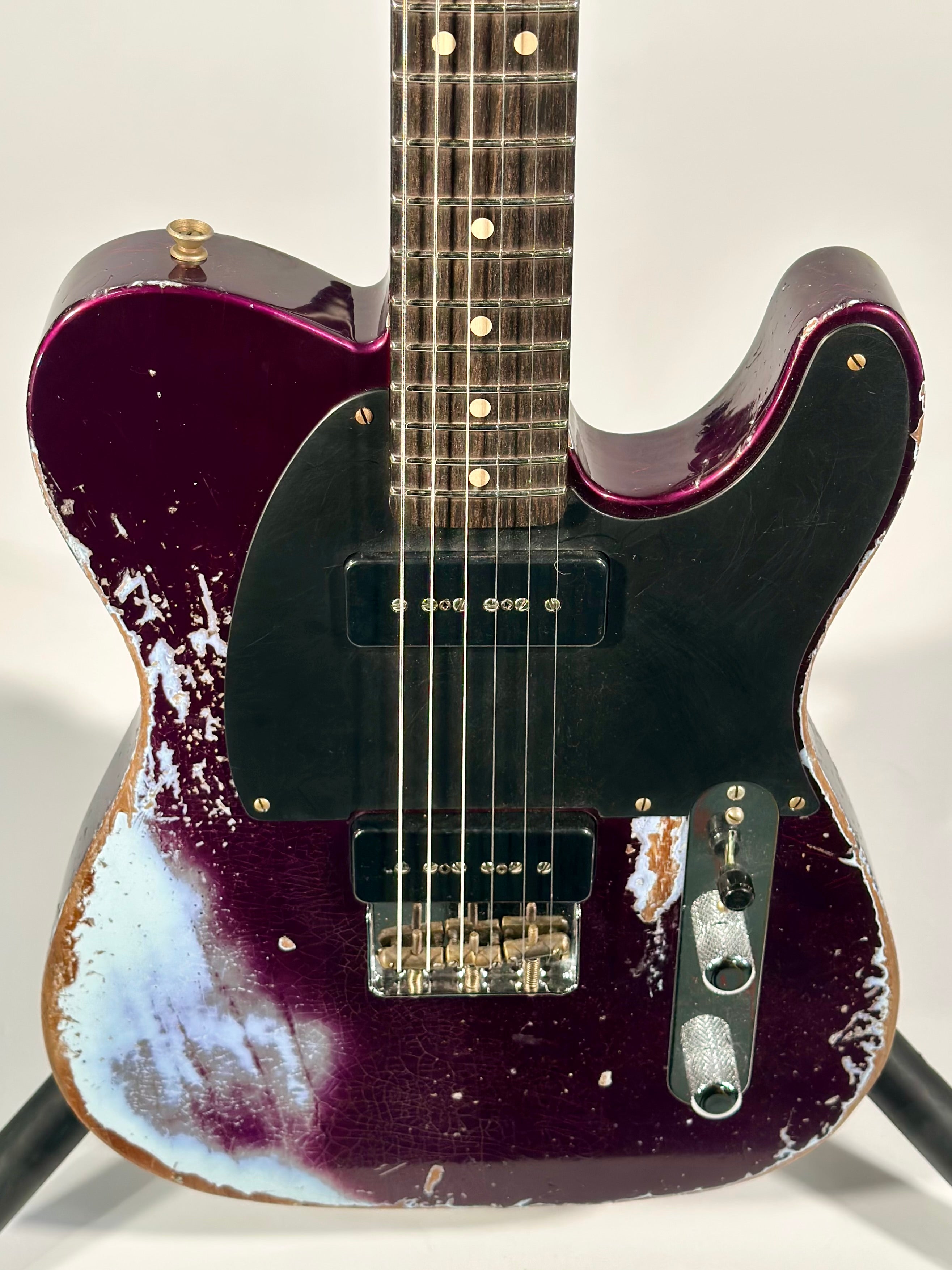 Fender Custom Shop 1951 Nocaster Super Heavy Relic, Plum Purple Metallic/Sonic Blue