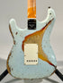 Fender Custom Shop Limited Edition 1961 Stratocaster Super Heavy Relic, Aged Sonic Blue Over 3-Tone Sunburst