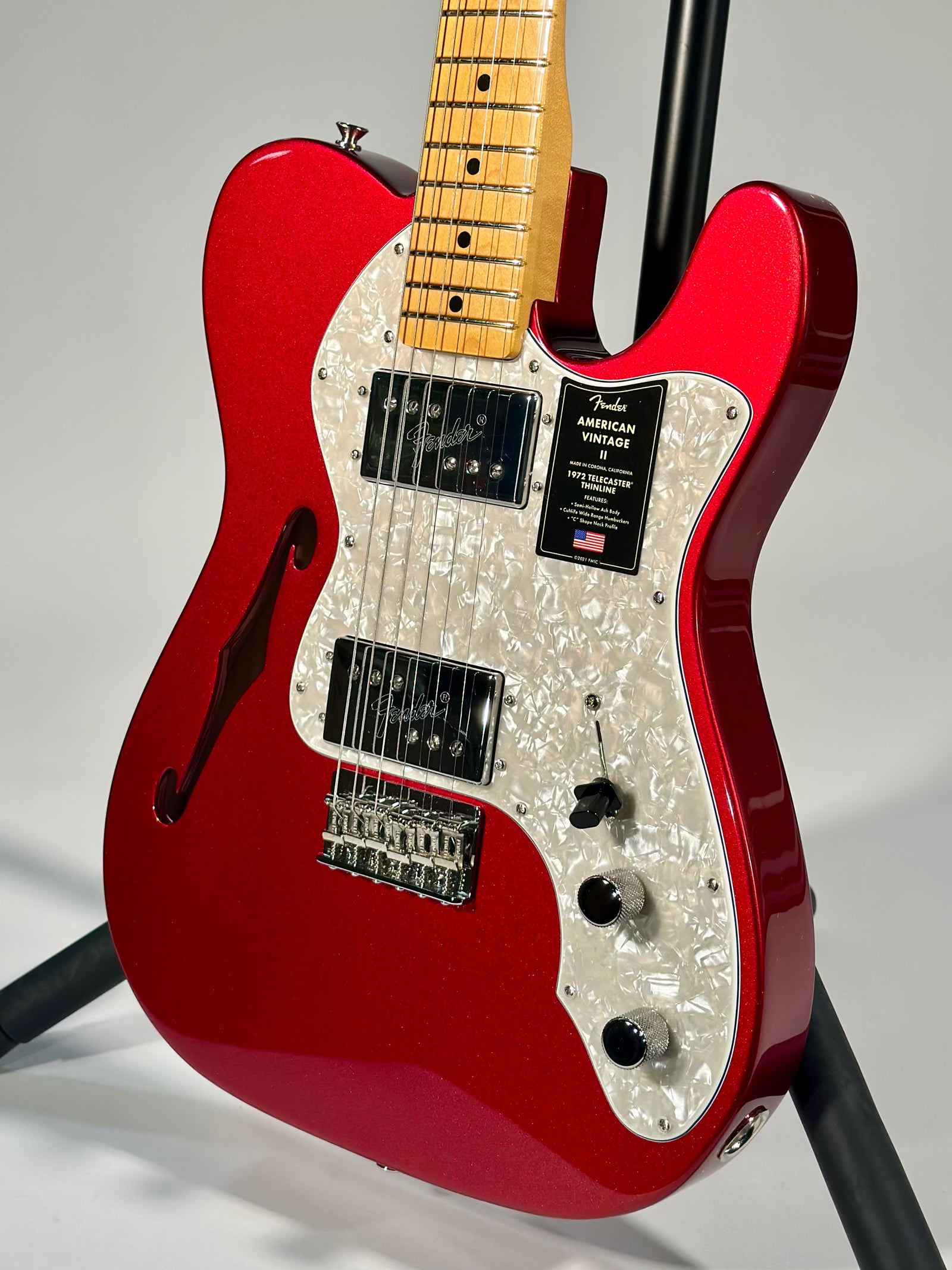 Fender American Vintage II 1972 Telecaster Thinline, Candy Apple Red