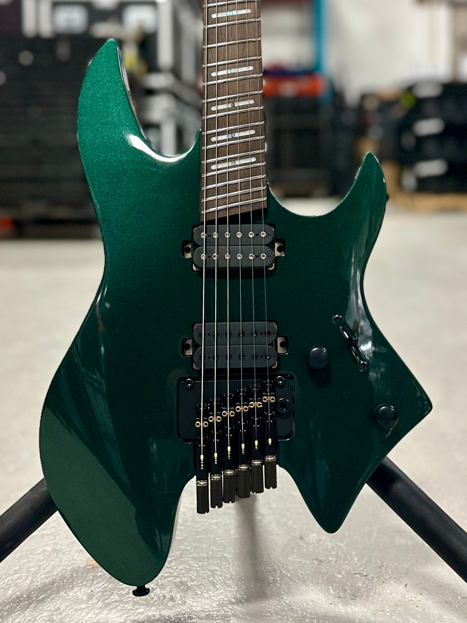 Sire Larry Carlton X6 Headless Guitar, Metallic Green