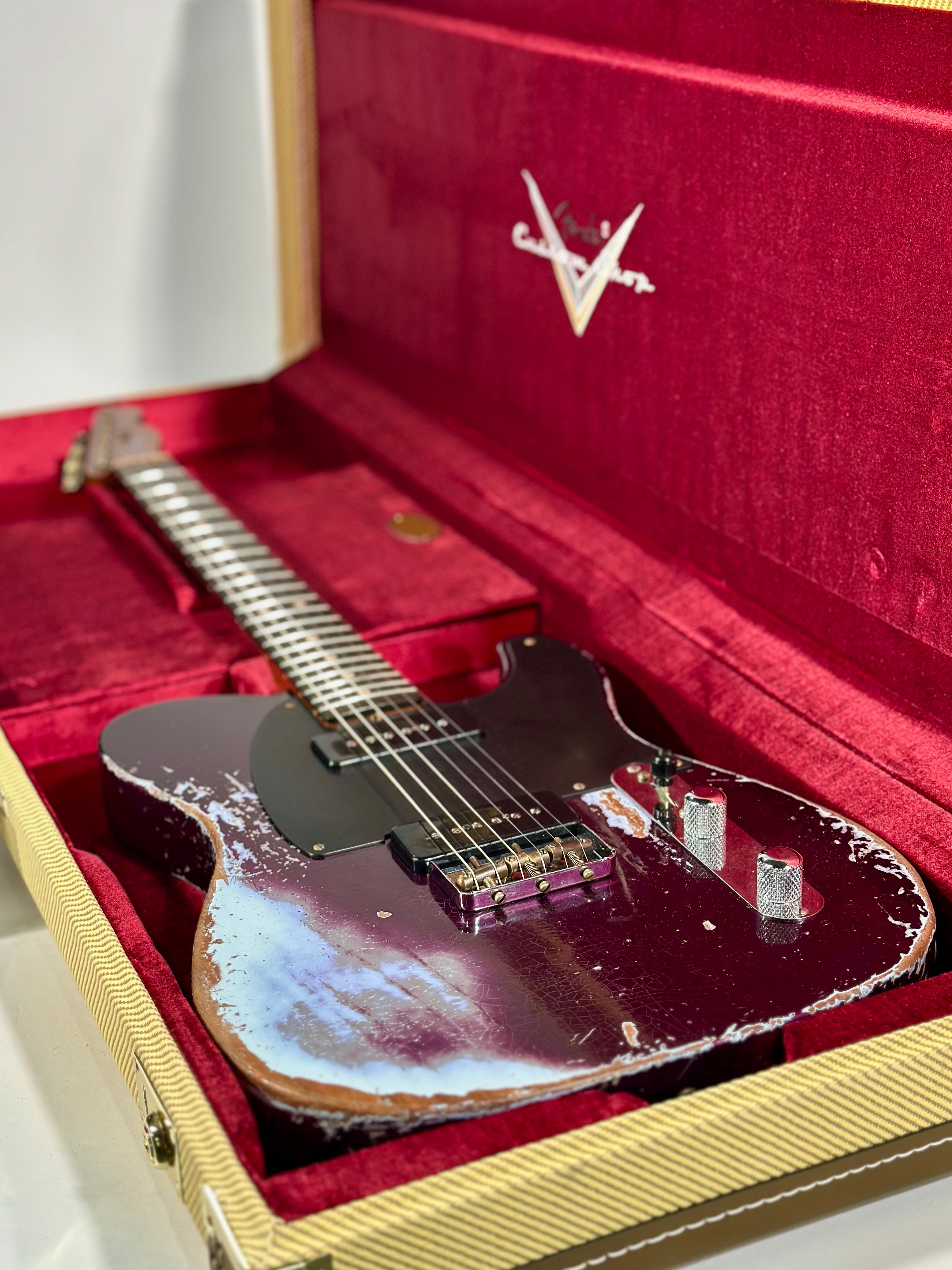 Fender Custom Shop 1951 Nocaster Super Heavy Relic, Plum Purple Metallic/Sonic Blue