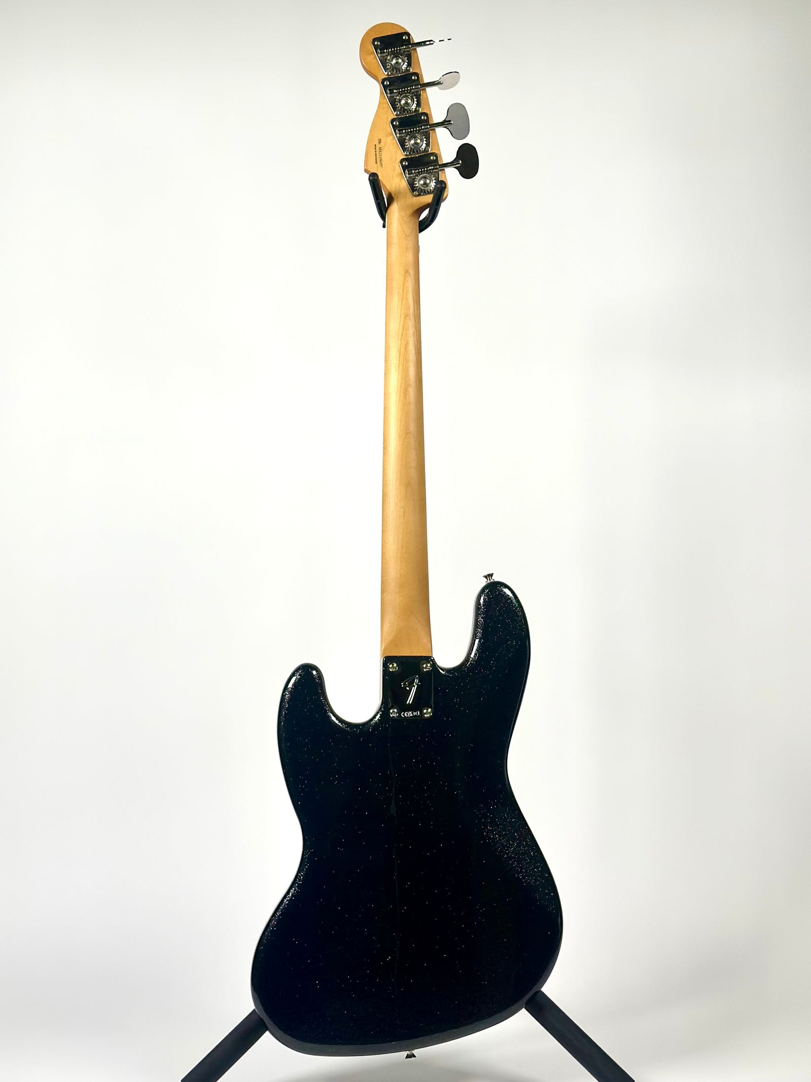 Fender Limited Edition Gold Foil Jazz Electric Bass, Black Sparkle