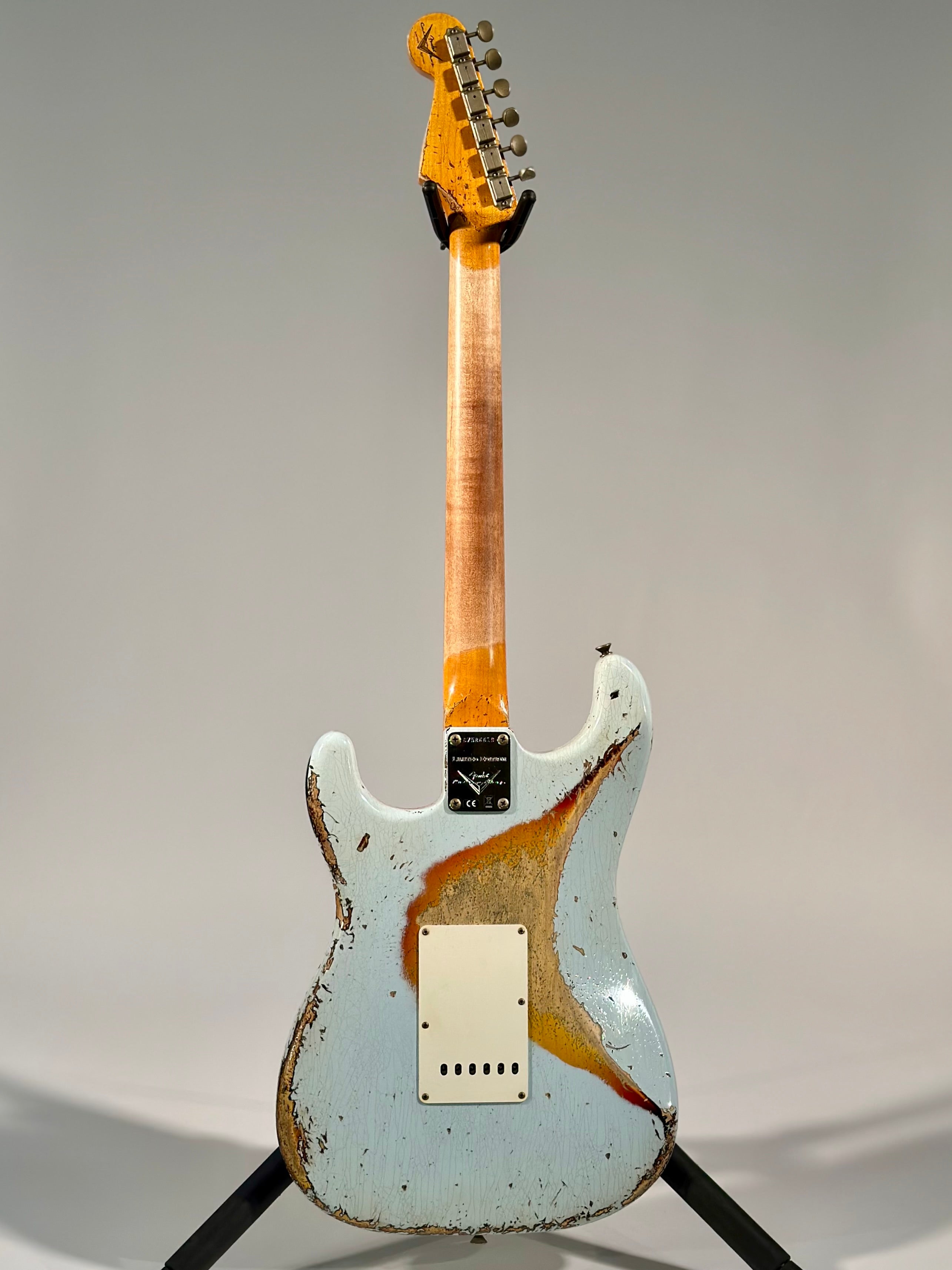 Fender Custom Shop Limited Edition 1961 Stratocaster Super Heavy Relic, Aged Sonic Blue Over 3-Tone Sunburst