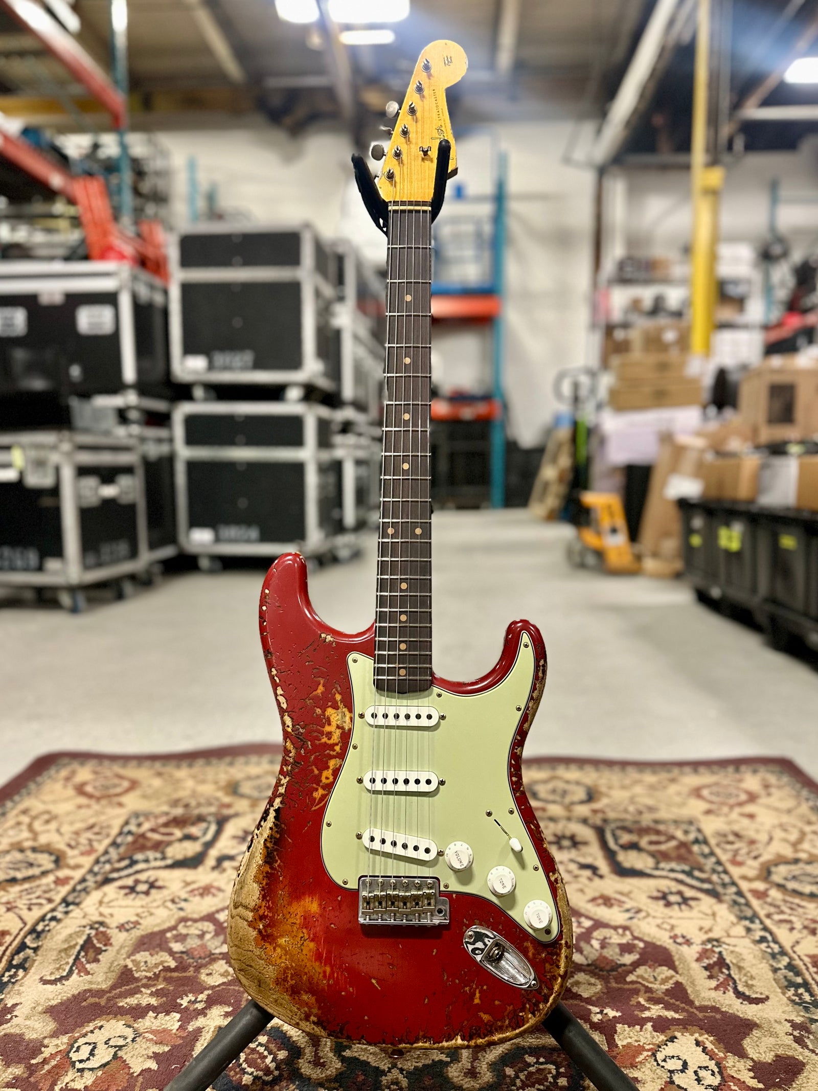 Fender Custom Shop 1961 Stratocaster Super Heavy Relic, Aged Dakota Red over 3-Color Sunburst
