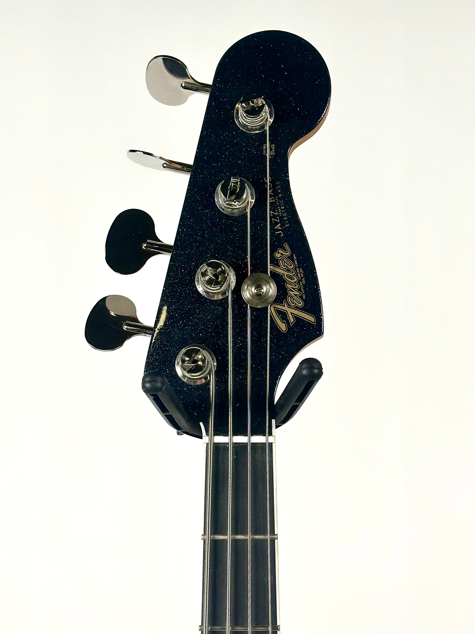 Fender Limited Edition Gold Foil Jazz Electric Bass, Black Sparkle