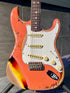 Fender Custom Shop 1965 Stratocaster Super Heavy Relic, Rosewood Fingerboard, Super Faded Aged Tahitian Coral over 3-Colour Sunburst