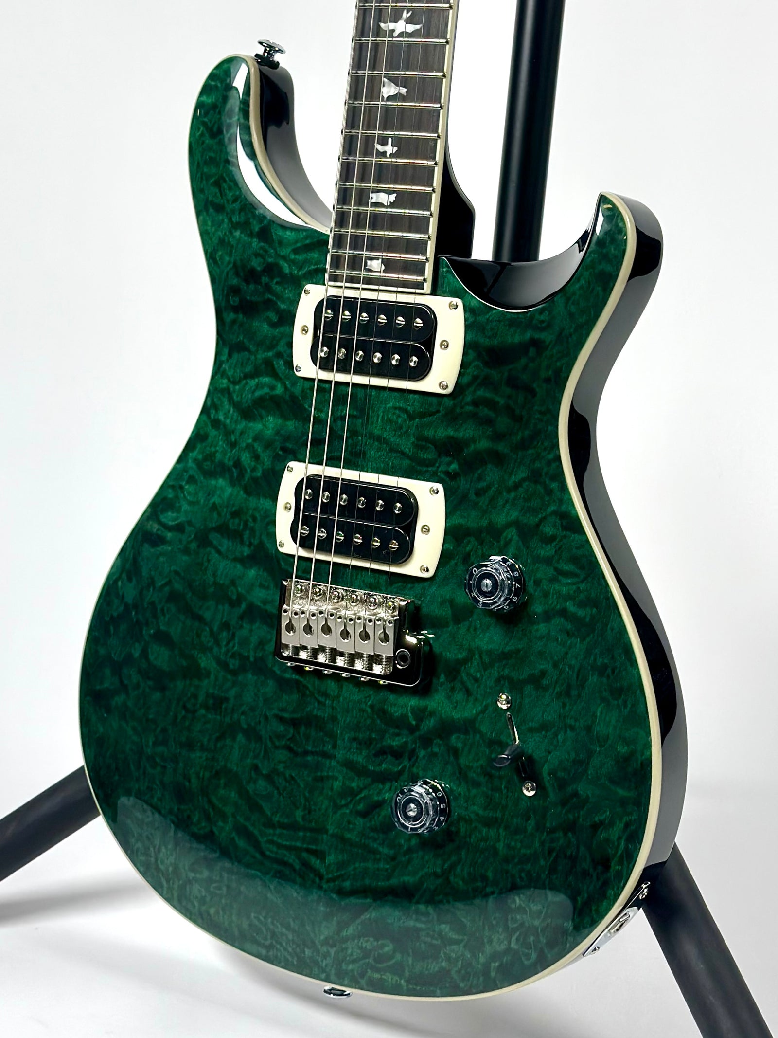 PRS SE Custom 24, Quilt package, Teal Black