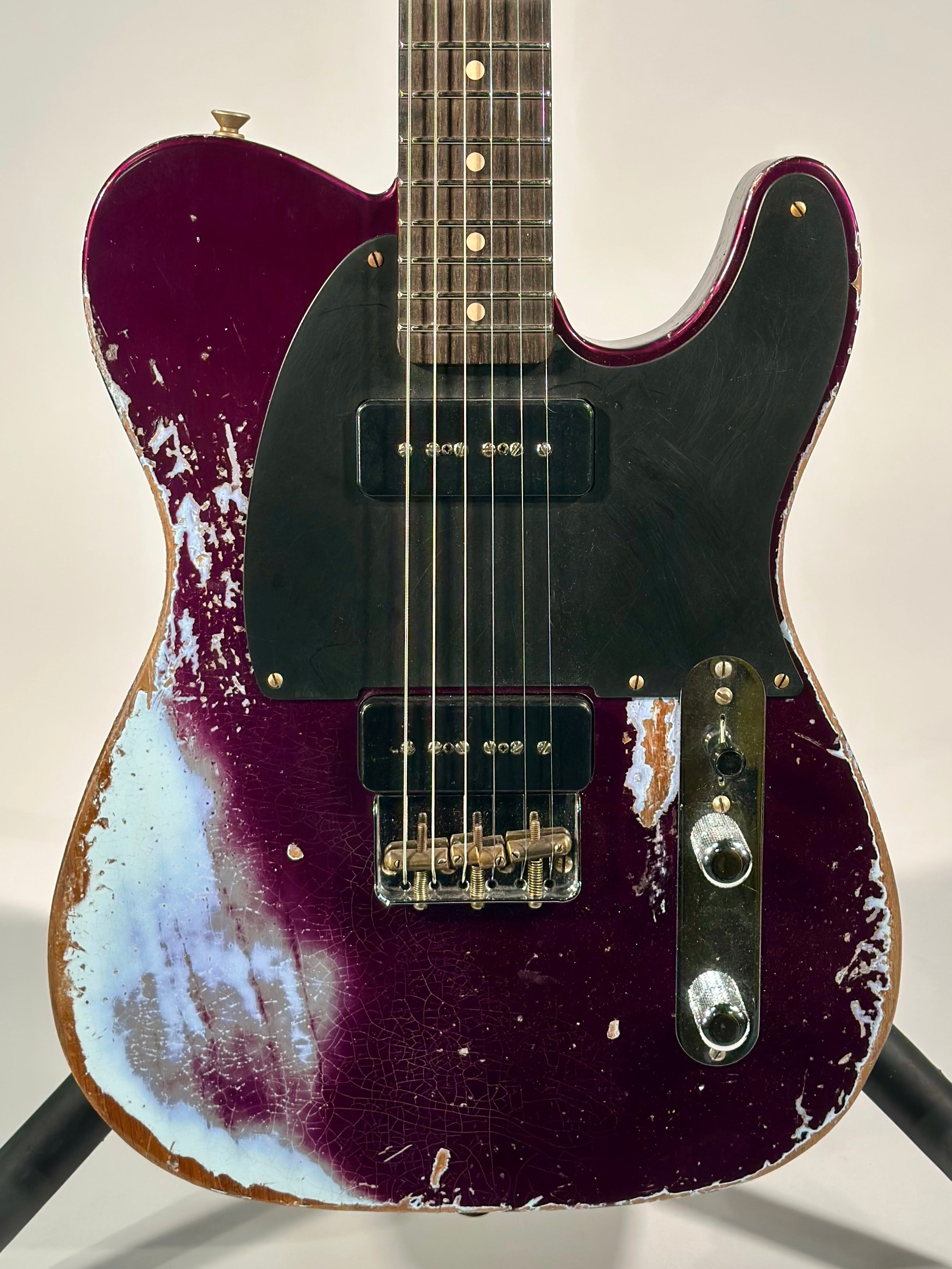 Fender Custom Shop 1951 Nocaster Super Heavy Relic, Plum Purple Metallic/Sonic Blue