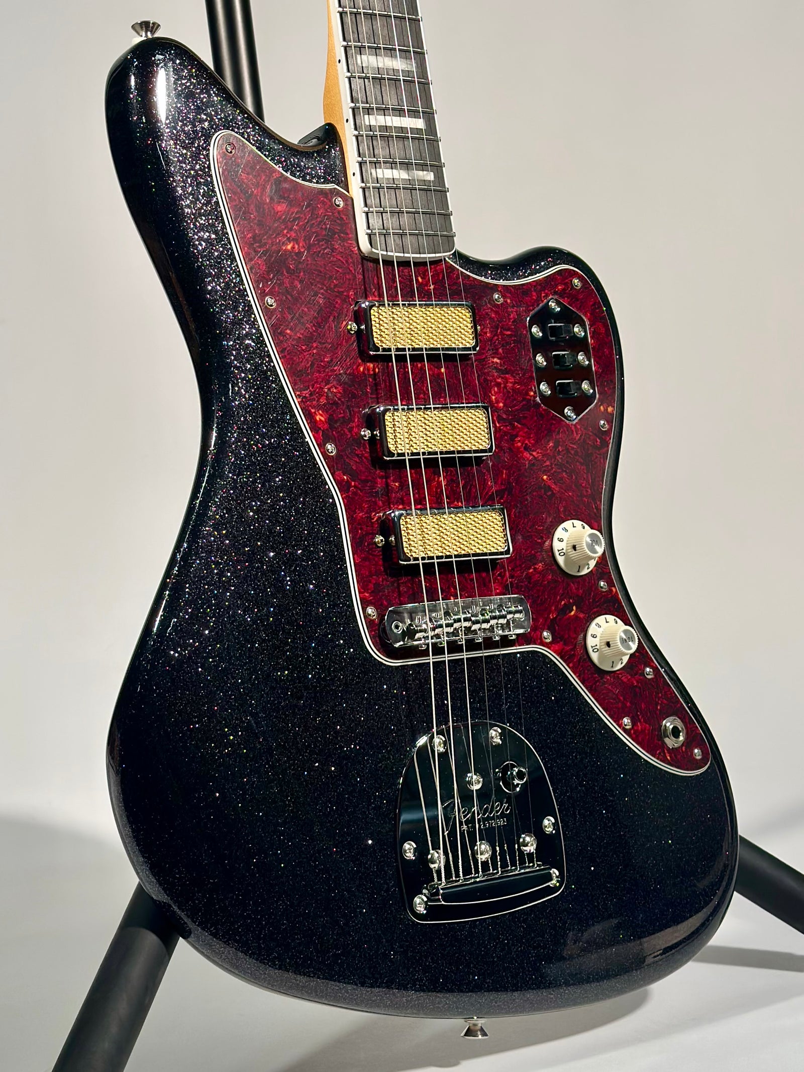 Fender Limited Edition Gold Foil Jazzmaster, Black Sparkle
