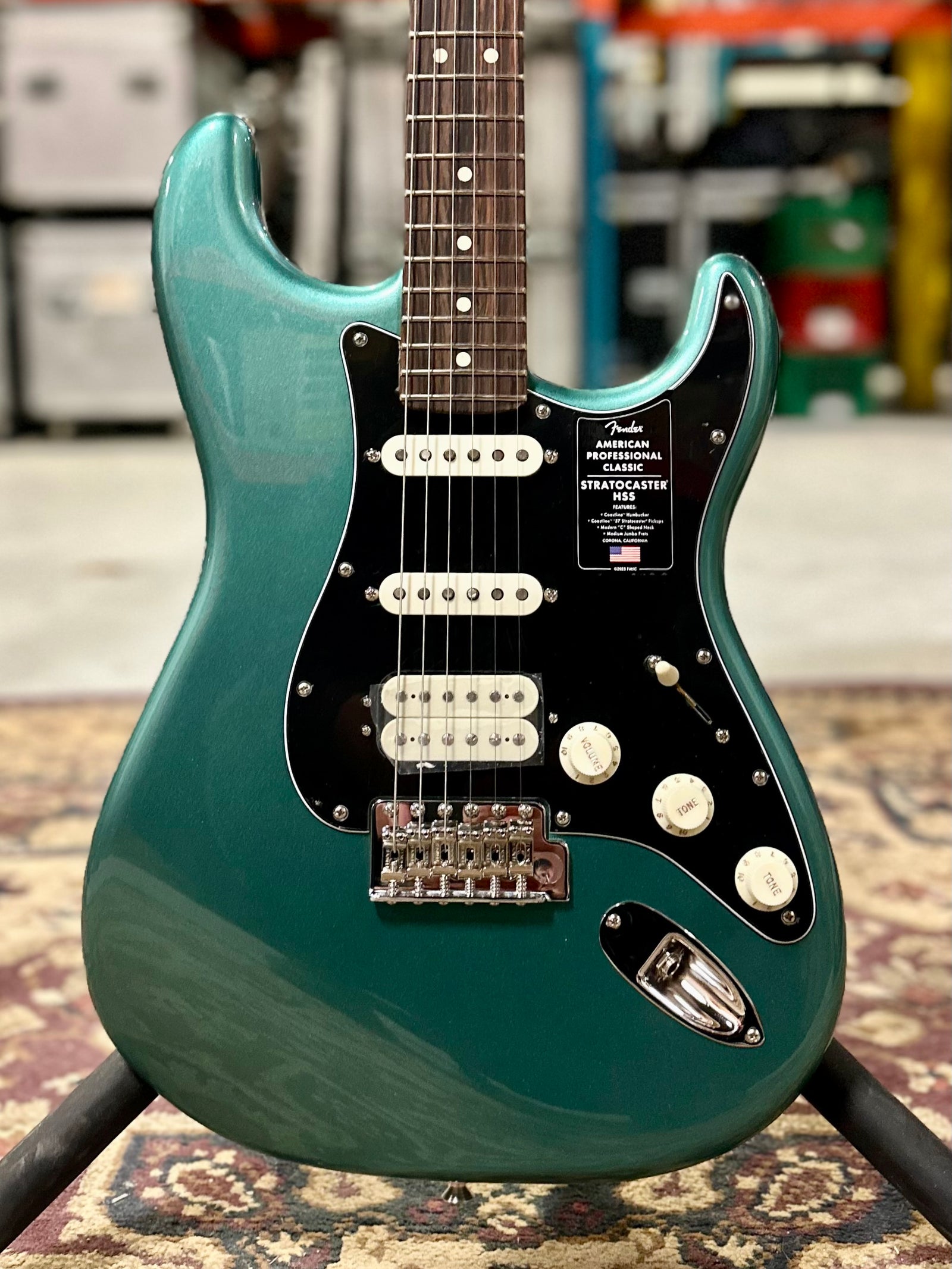 Fender American Professional Classic Stratocaster, Faded Sherwood Green Metallic