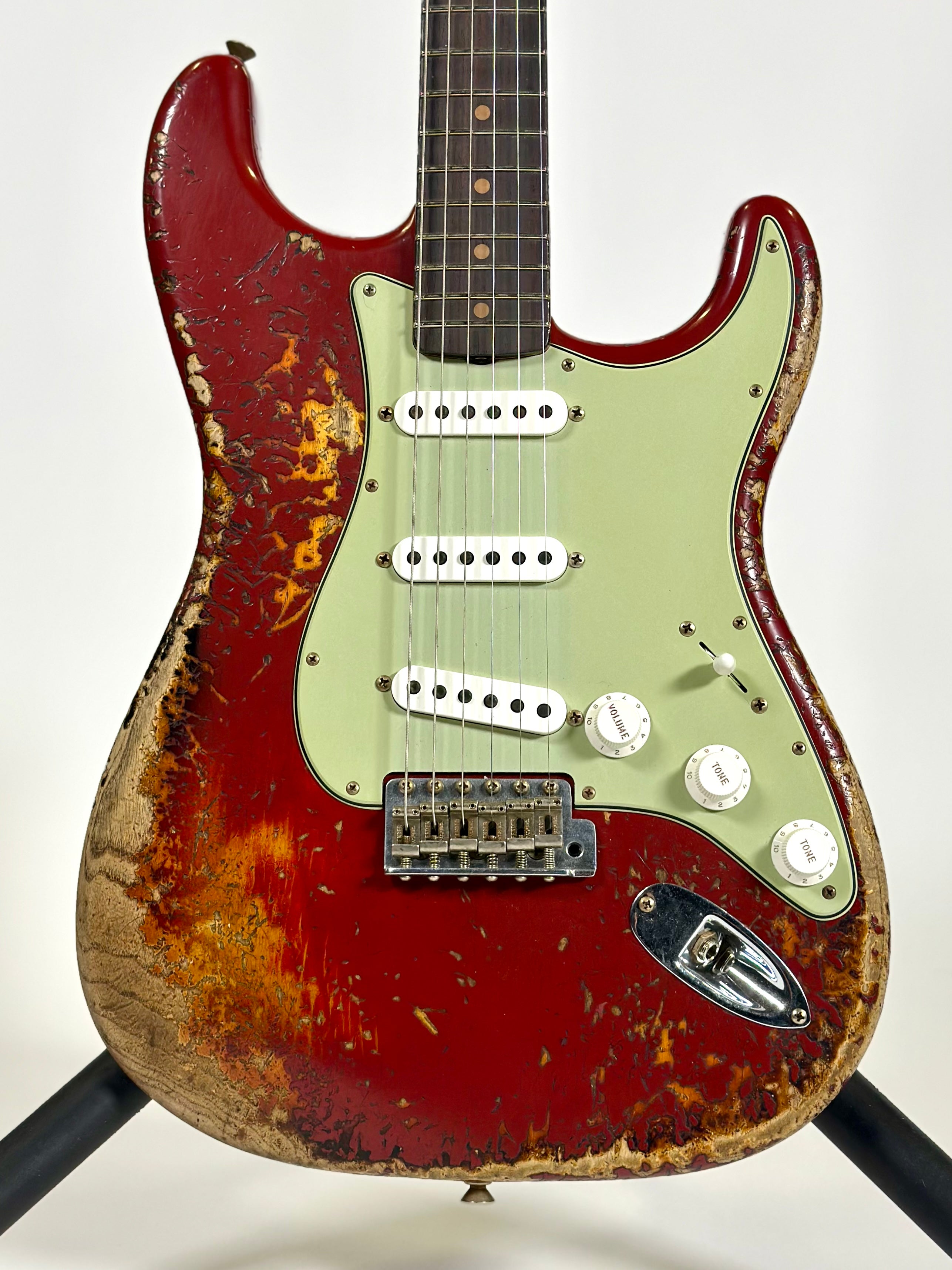 Fender Custom Shop 1961 Stratocaster Super Heavy Relic, Aged Dakota Red over 3-Color Sunburst