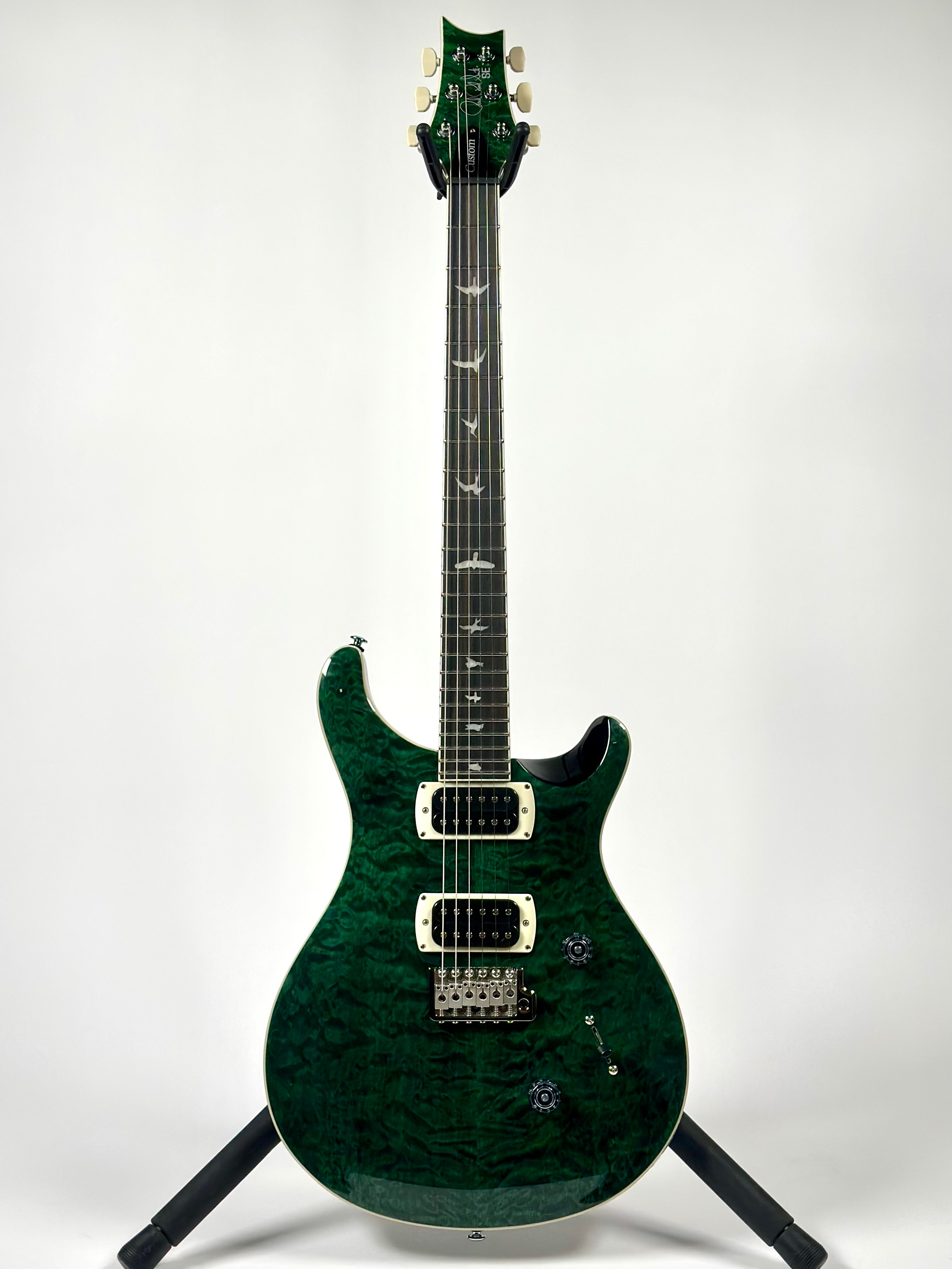 PRS SE Custom 24, Quilt package, Teal Black
