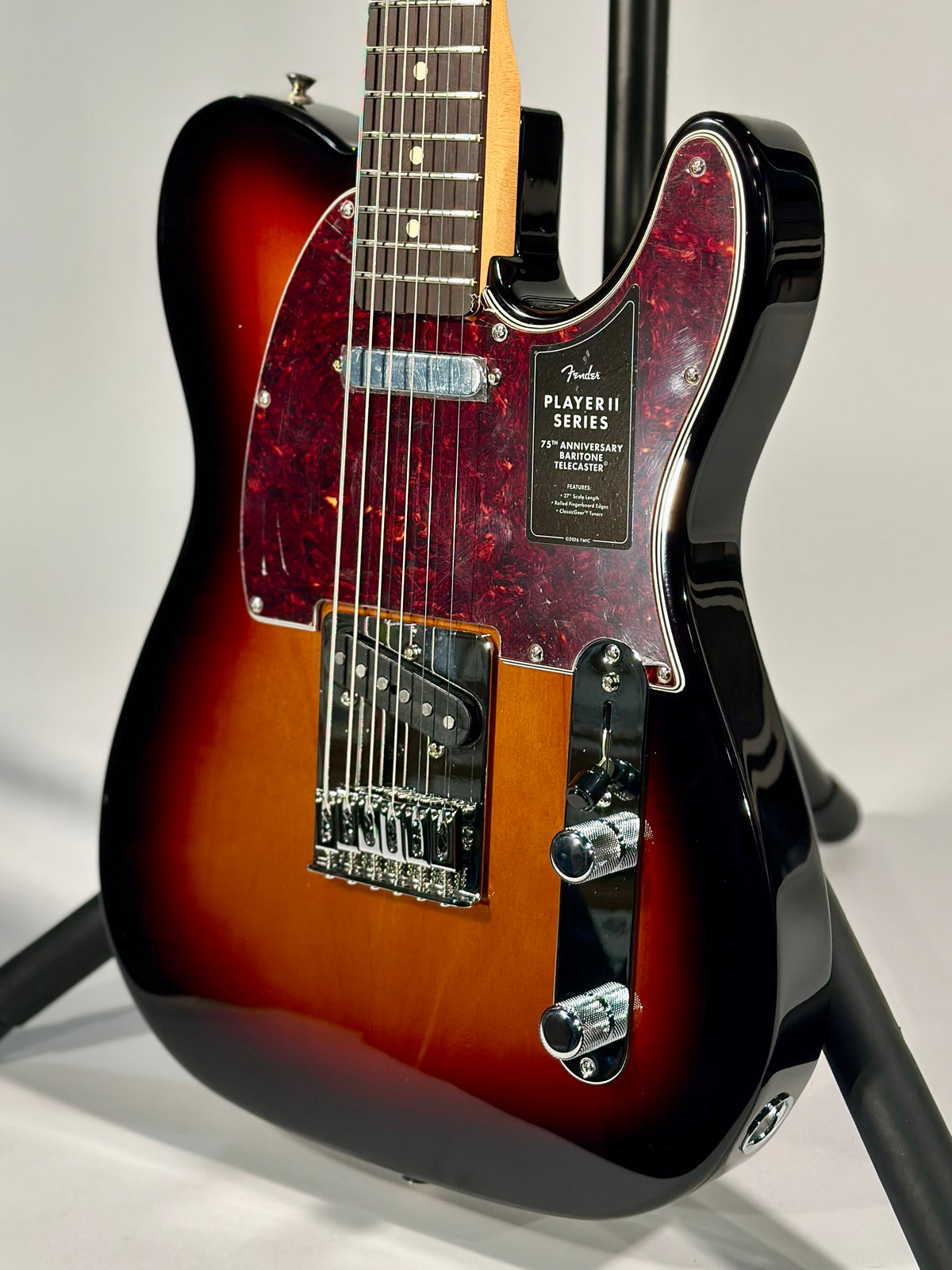 Fender 75th Anniversary Player II Baritone Telecaster, 3-Color Sunburst