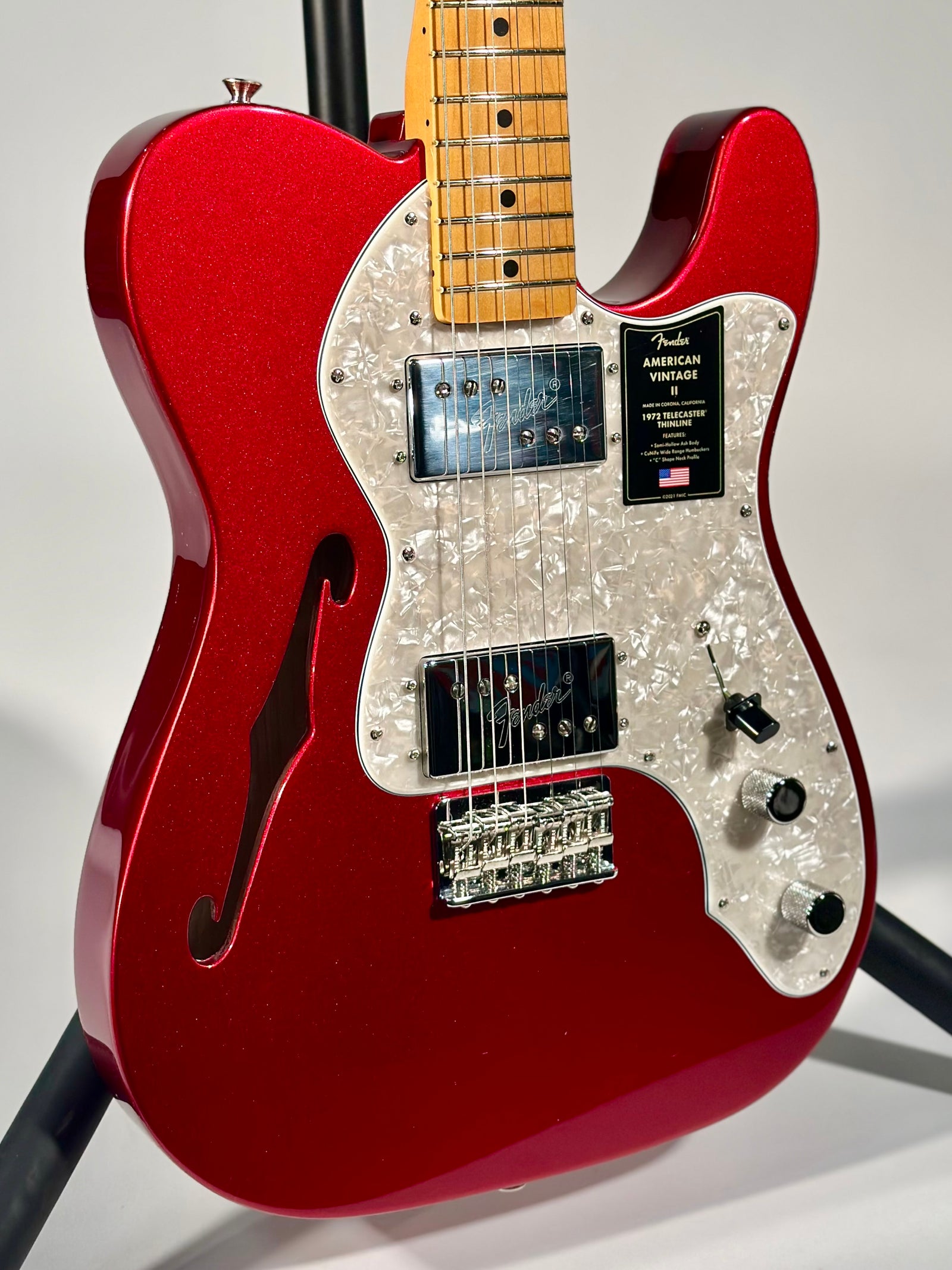 Fender American Vintage II 1972 Telecaster Thinline, Candy Apple Red