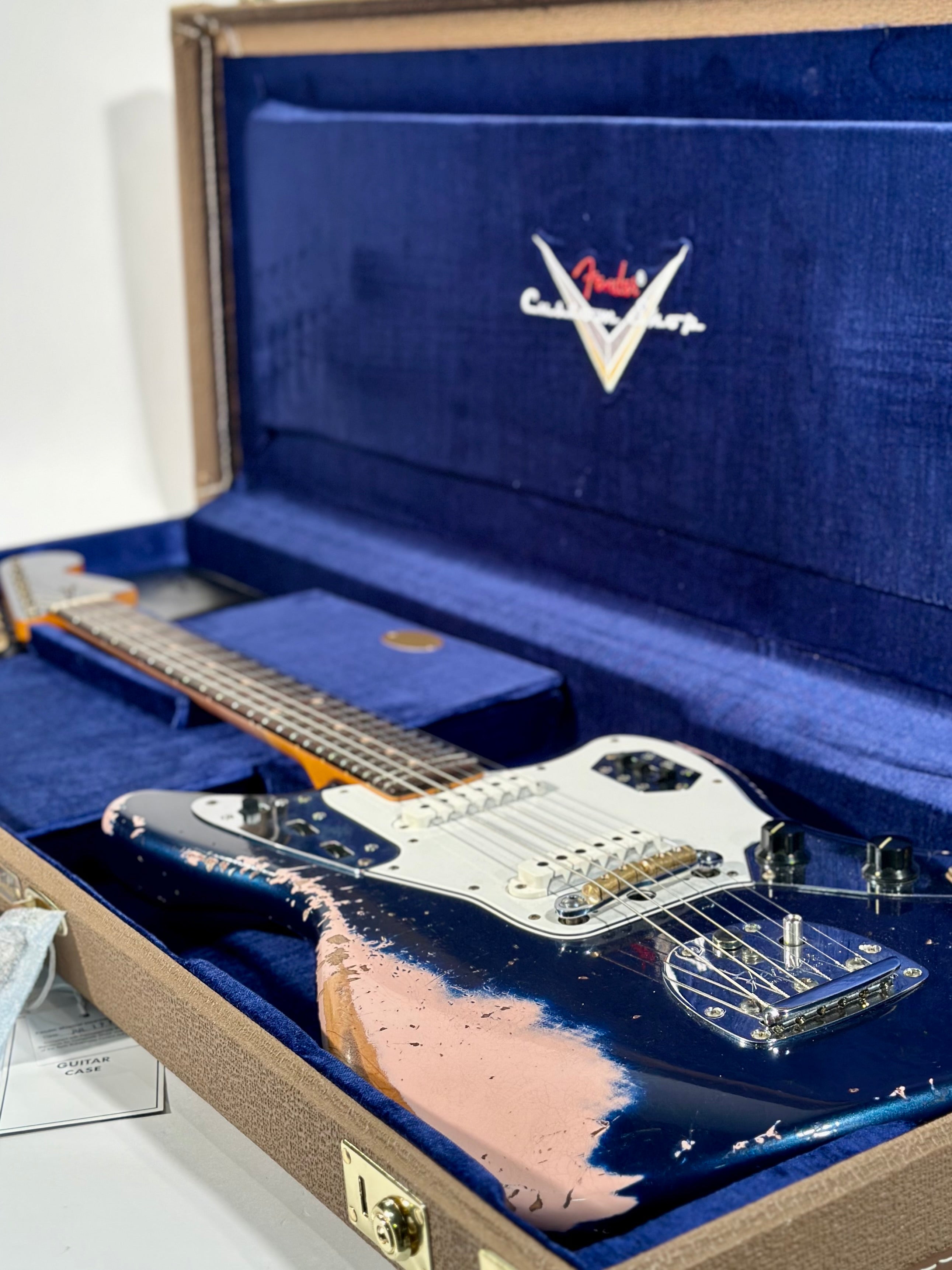 Fender Custom Shop 1962 Jaguar Heavy Relic, Baltic Blue over Shell Pink