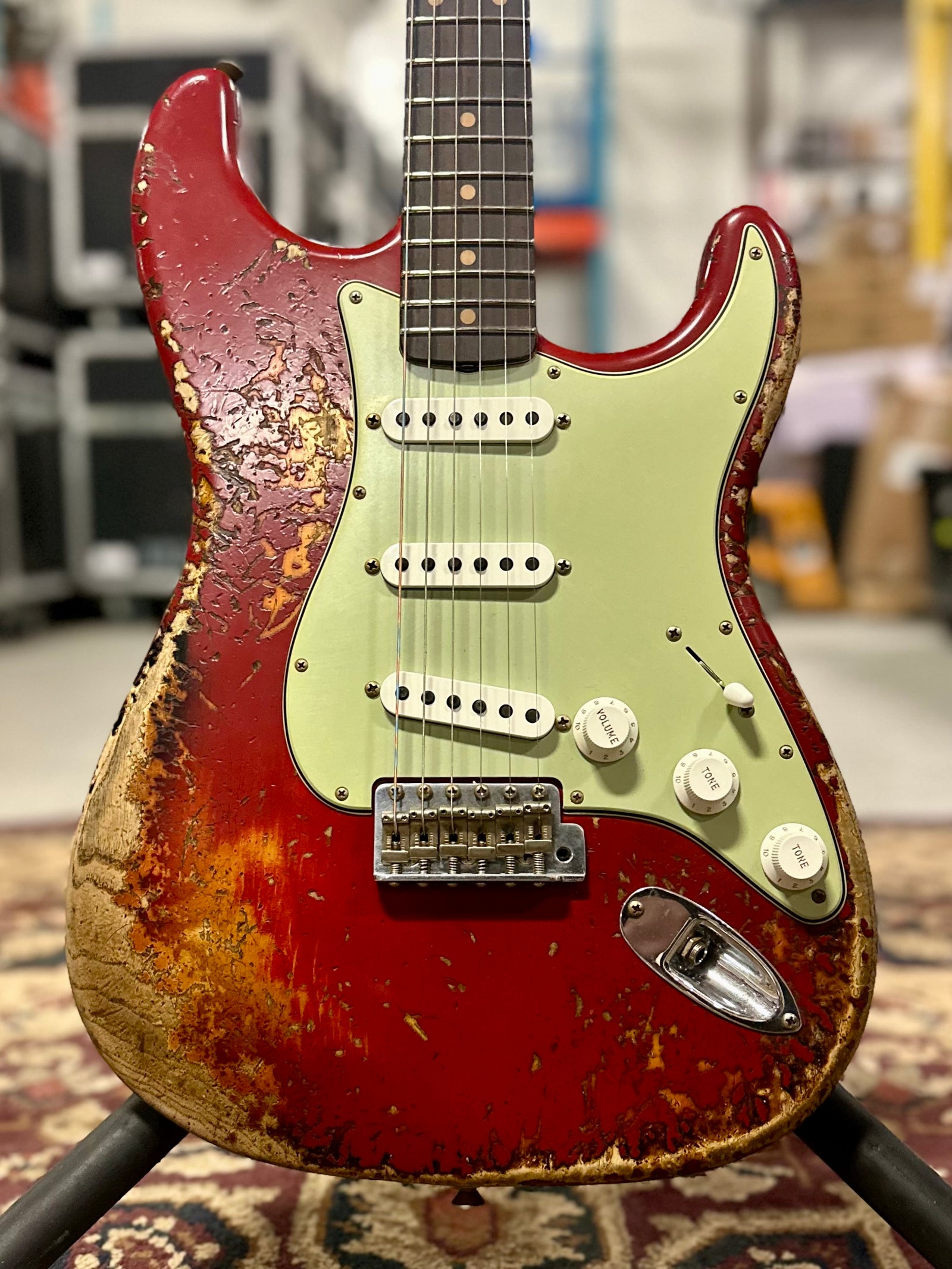 Fender Custom Shop 1961 Stratocaster Super Heavy Relic, Aged Dakota Red over 3-Color Sunburst
