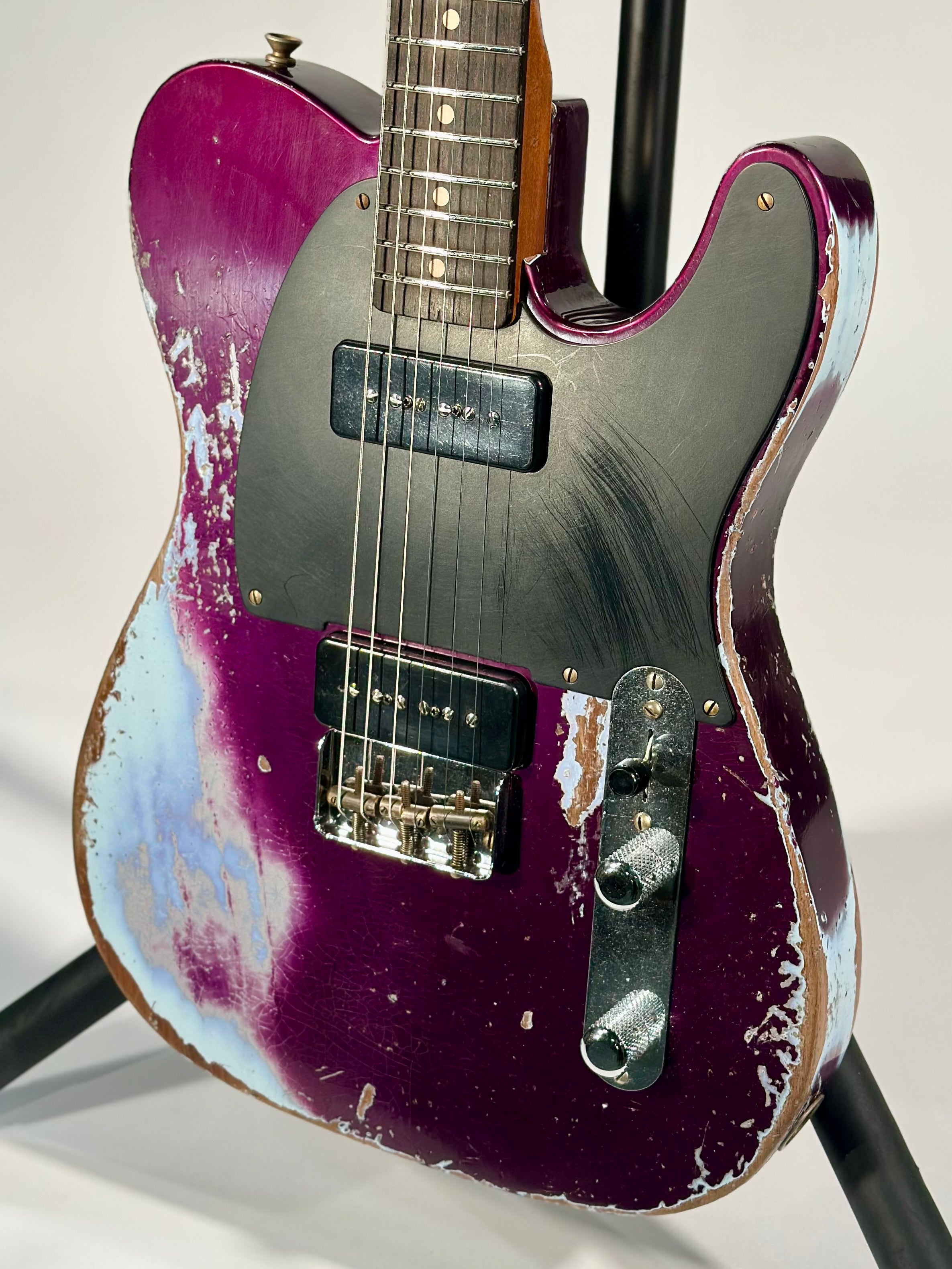 Fender Custom Shop 1951 Nocaster Super Heavy Relic, Plum Purple Metallic/Sonic Blue