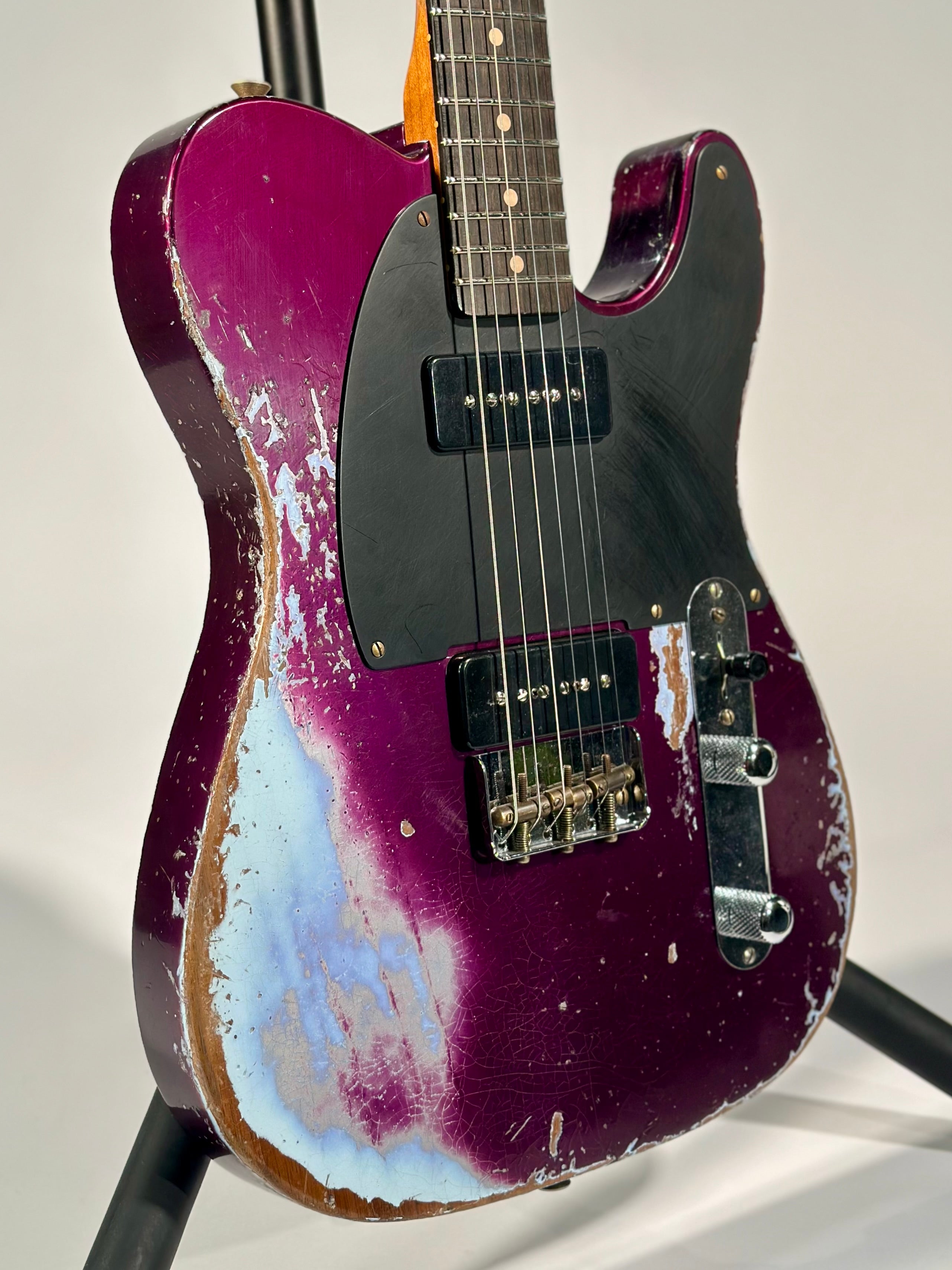 Fender Custom Shop 1951 Nocaster Super Heavy Relic, Plum Purple Metallic/Sonic Blue