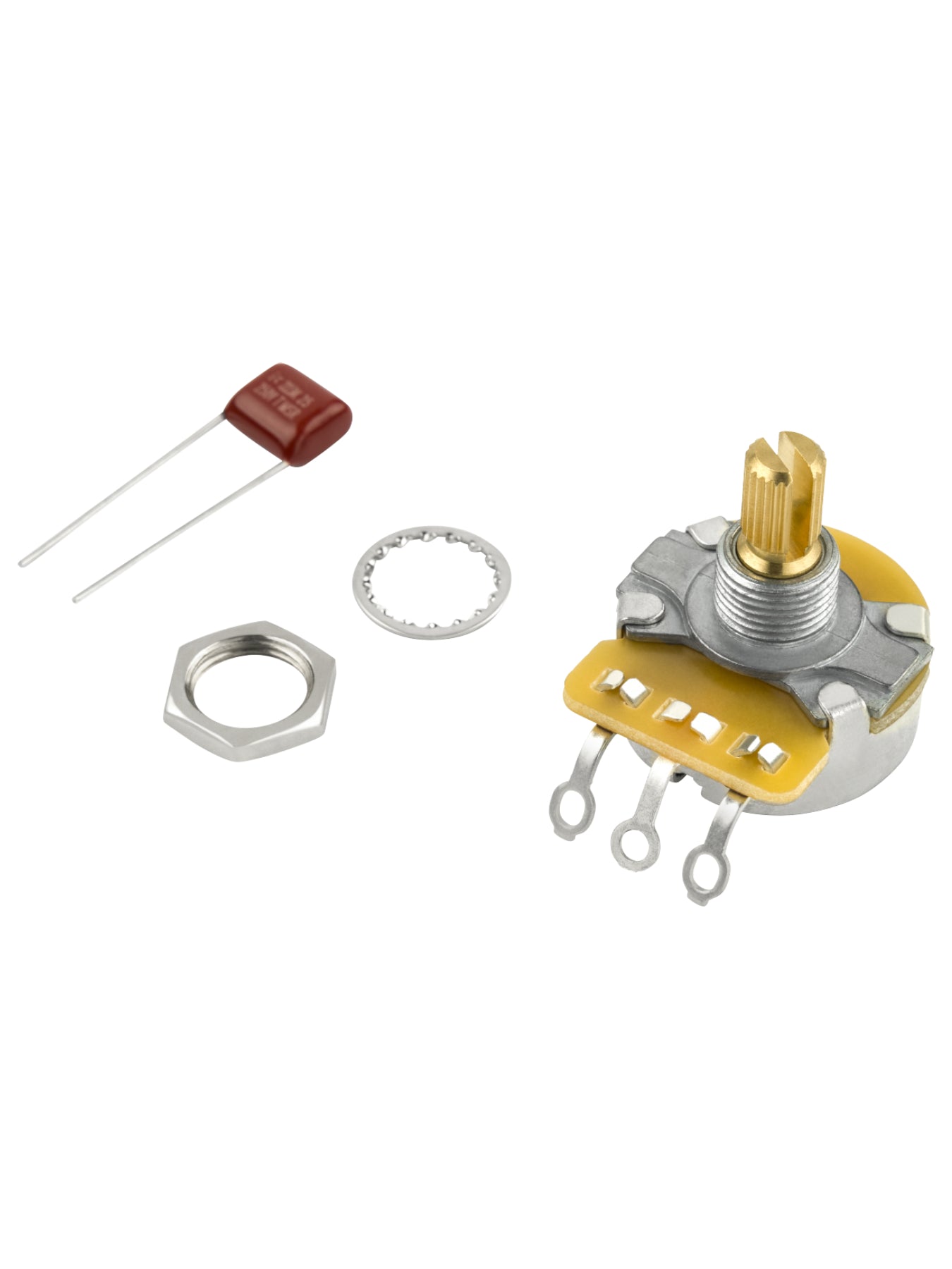 Fender Pure Vintage 250K Split Shaft Potentiometer with Mounting Hardware