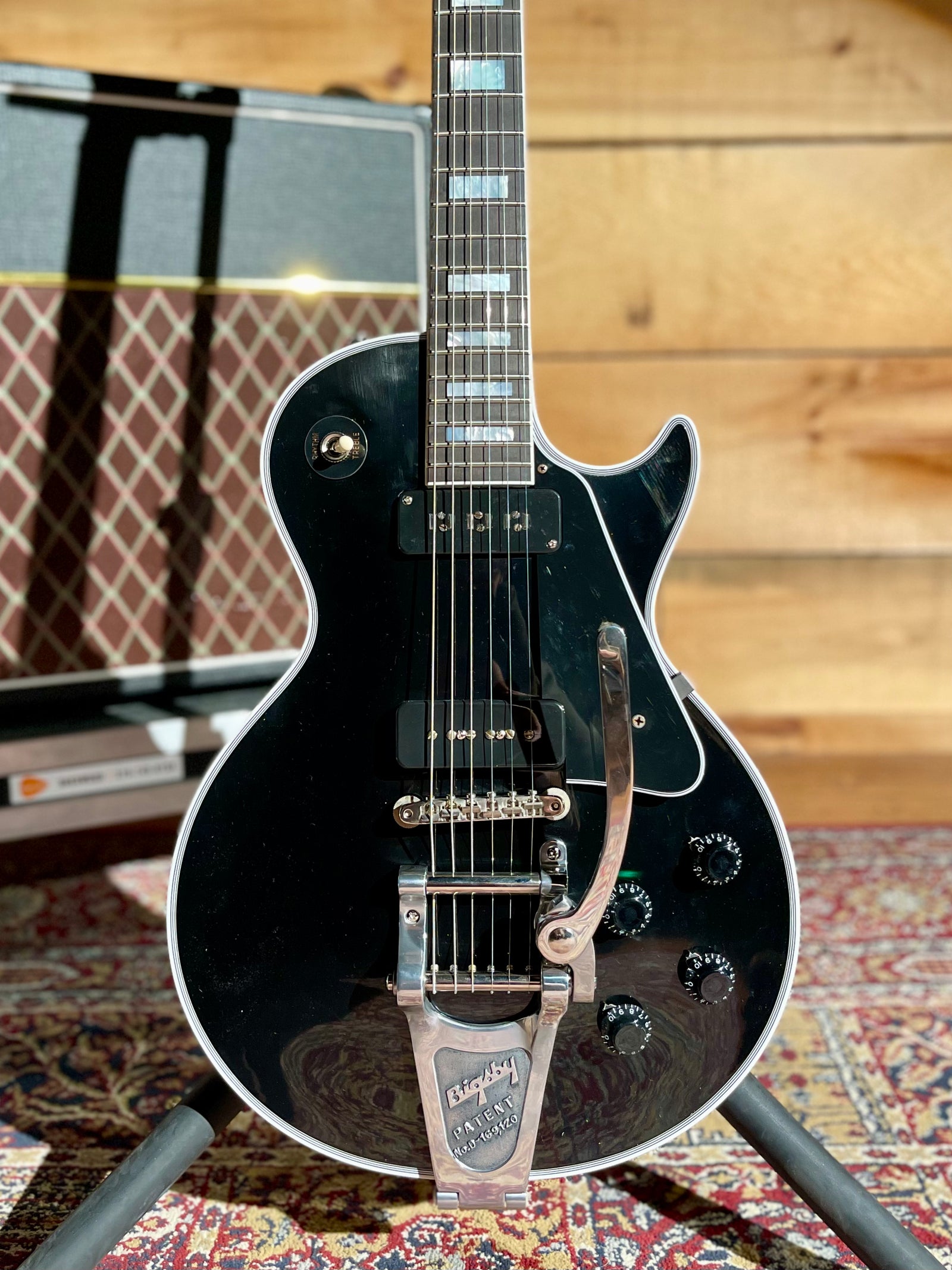 Gibson Murphy Lab 1954 Les Paul Custom VOS with Bigsby, Antique Hardware, Ebony