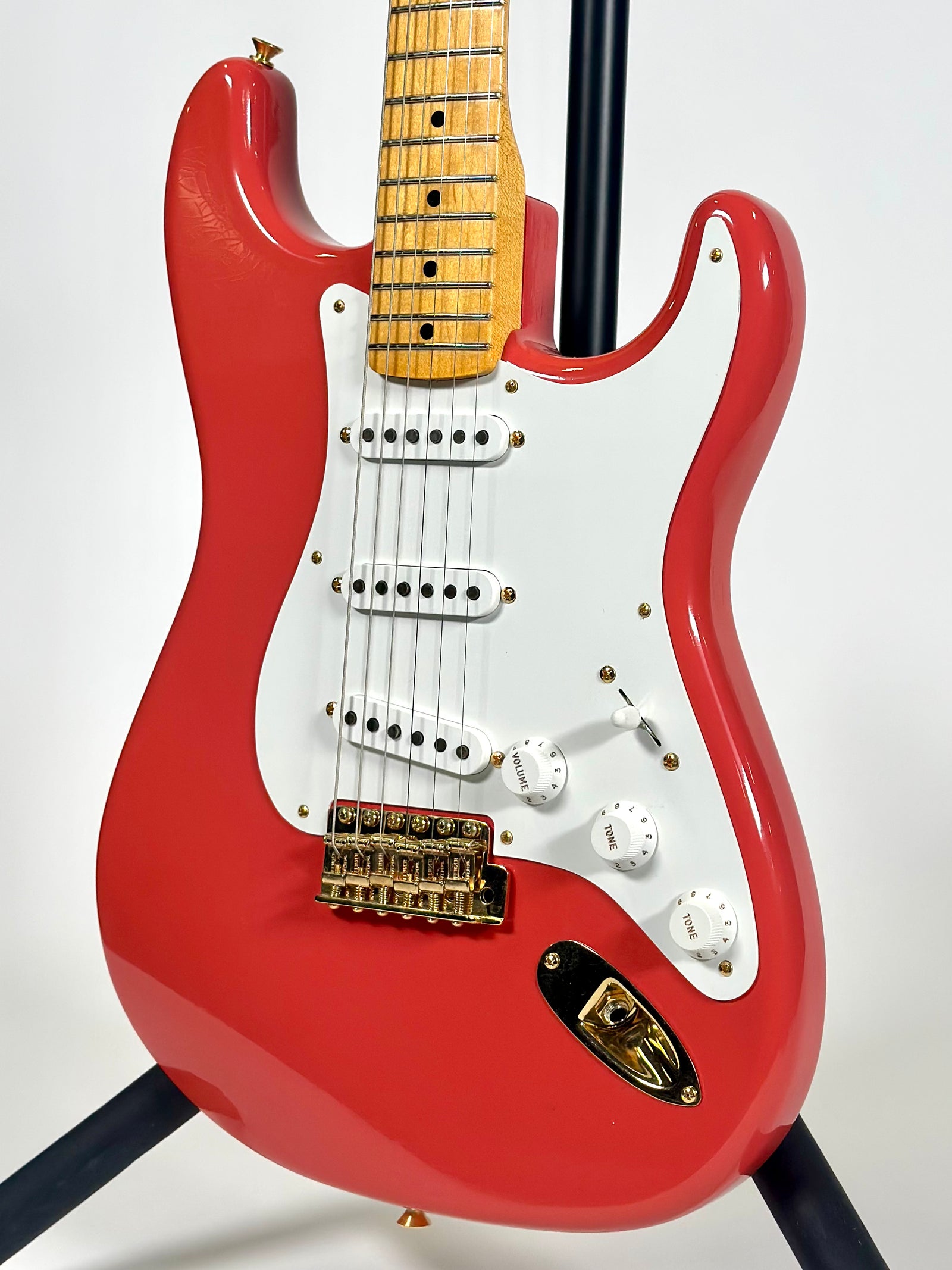 Fender Custom Shop '55 Stratocaster DLX Closet Classic, Faded Aged Fiesta Red