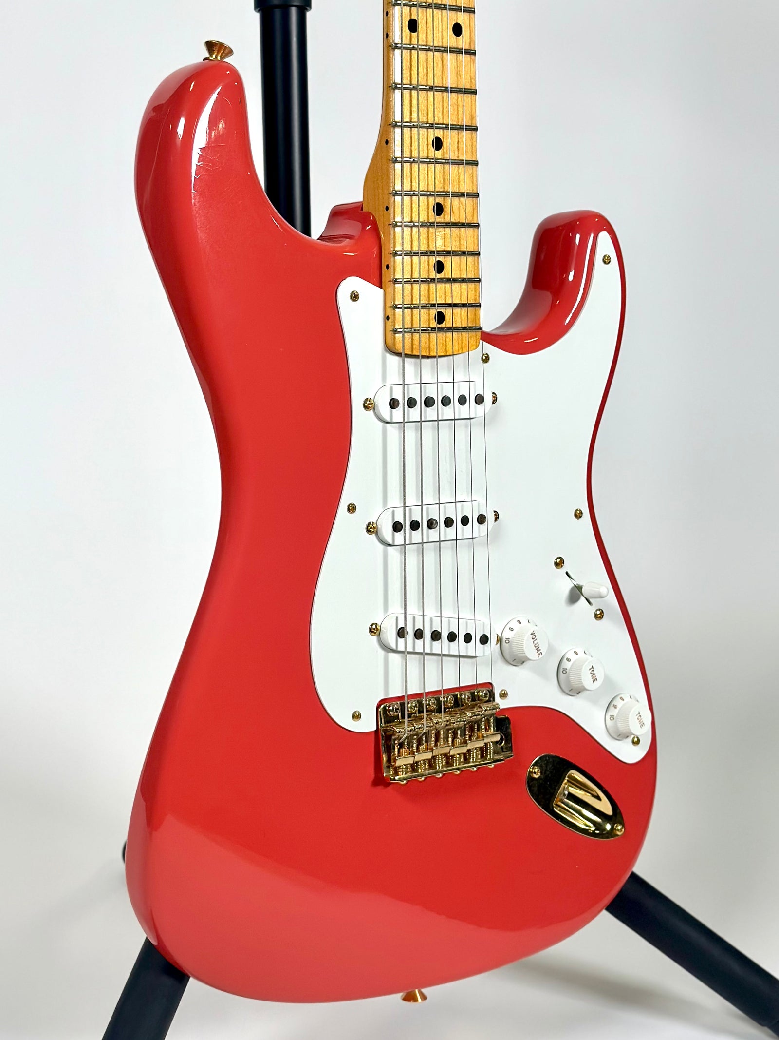 Fender Custom Shop '55 Stratocaster DLX Closet Classic, Faded Aged Fiesta Red