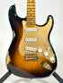 Fender Custom Shop Limited Edition '55 Bone Tone Stratocaster Relic, 2A Flame Maple Fingerboard, Wide-Fade 2-Color Sunburst with Gold Hardware
