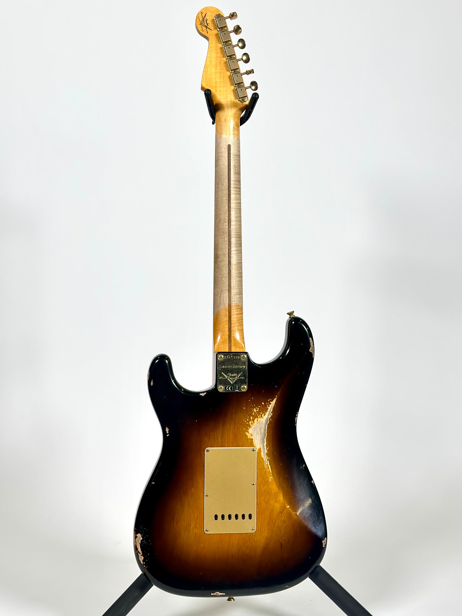 Fender Custom Shop Limited Edition '55 Bone Tone Stratocaster Relic, 2A Flame Maple Fingerboard, Wide-Fade 2-Color Sunburst with Gold Hardware