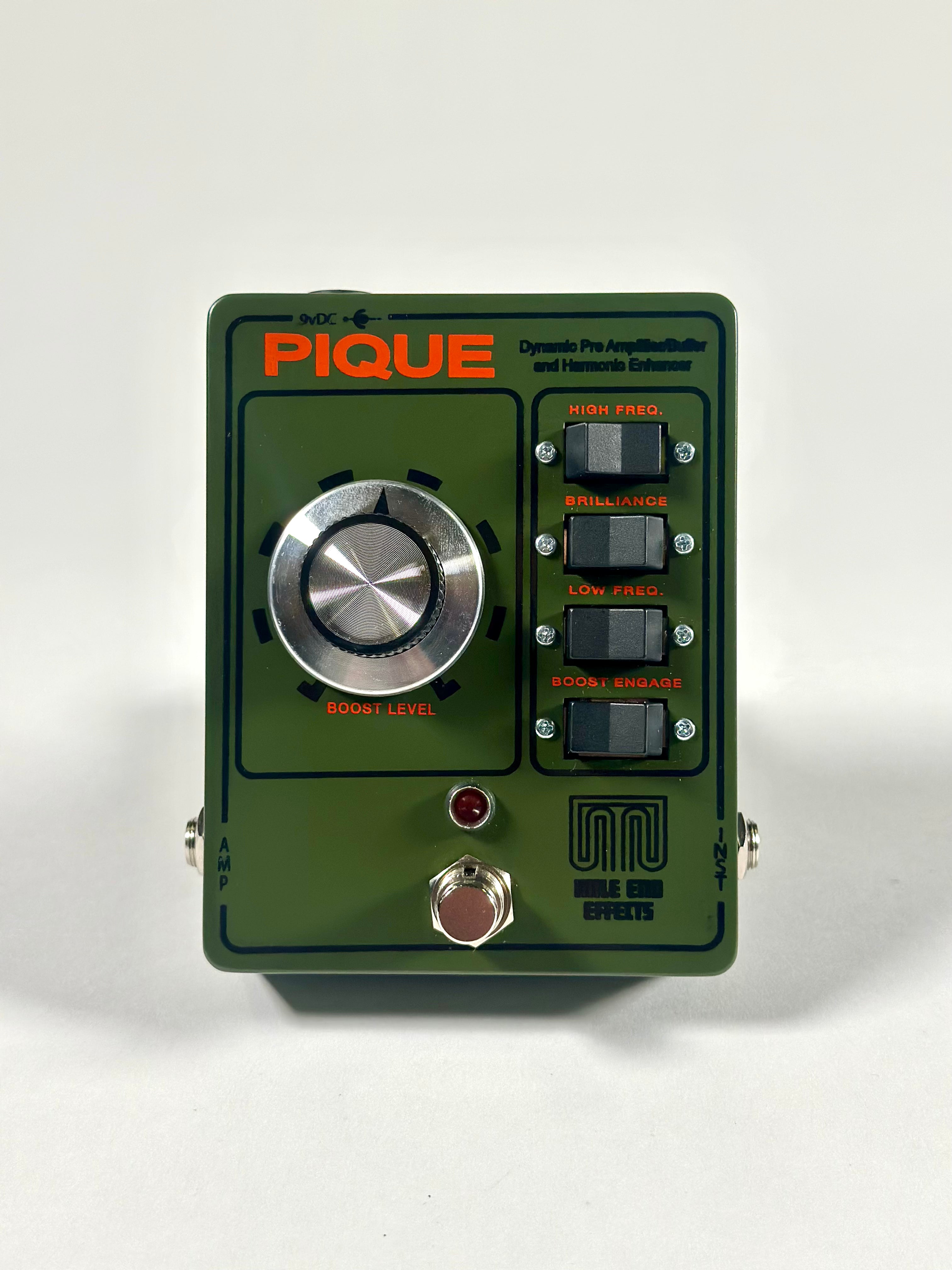 Mile End Effects PIQUE Dynamic Pre Amplifier/Buffer and Harmonic Enhancer