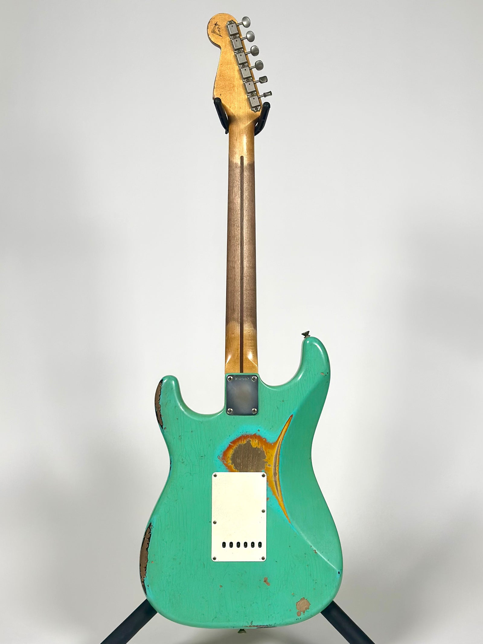Fender Custom Shop Kyle McMillin Masterbuilt, 56' Stratocaster Relic, Faded Sea Foam Green over Chocolate 3-Tone Sunburst