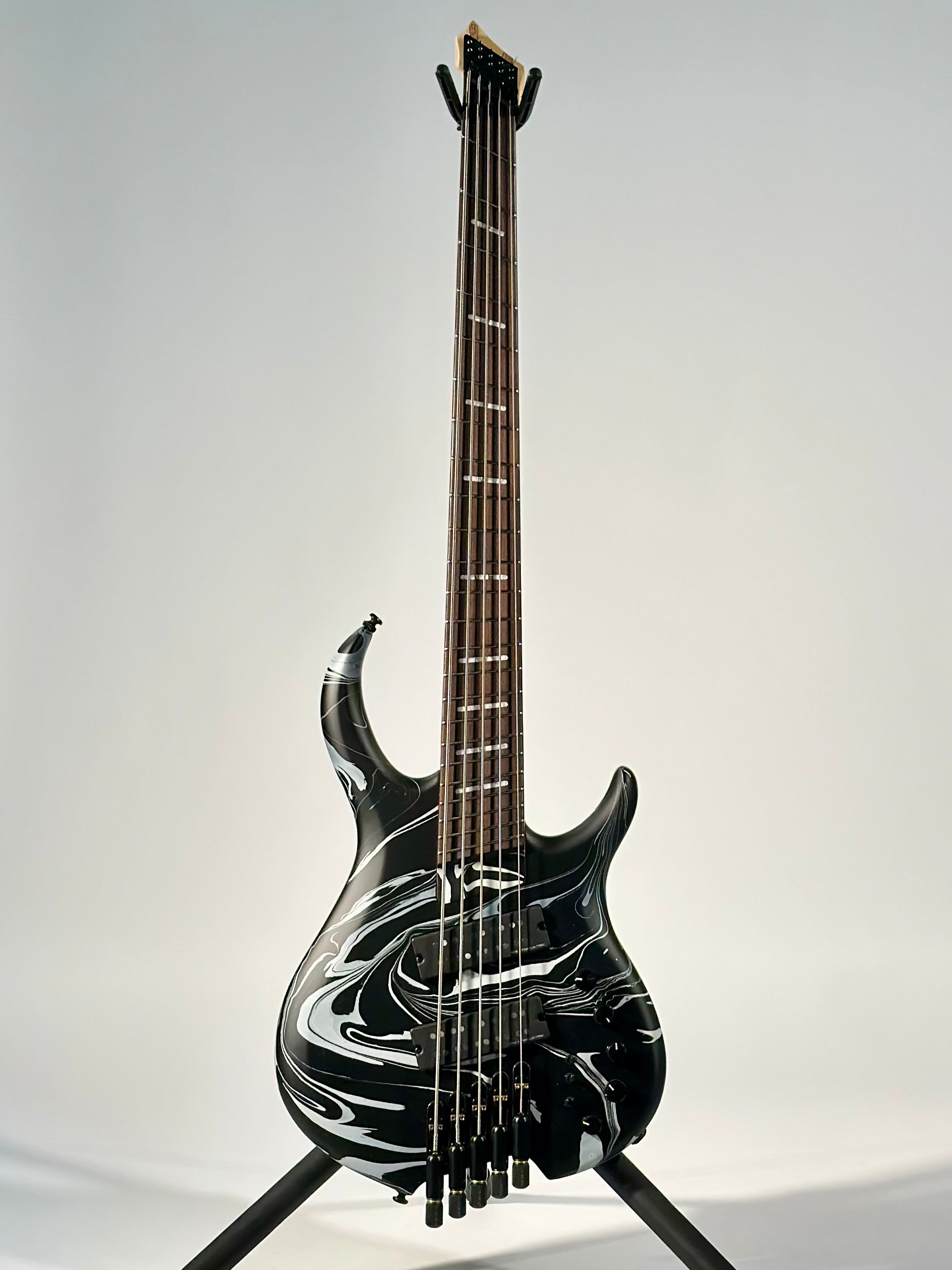 Sire Marcus Miller M6 5-String Headless Bass, Black Swirl