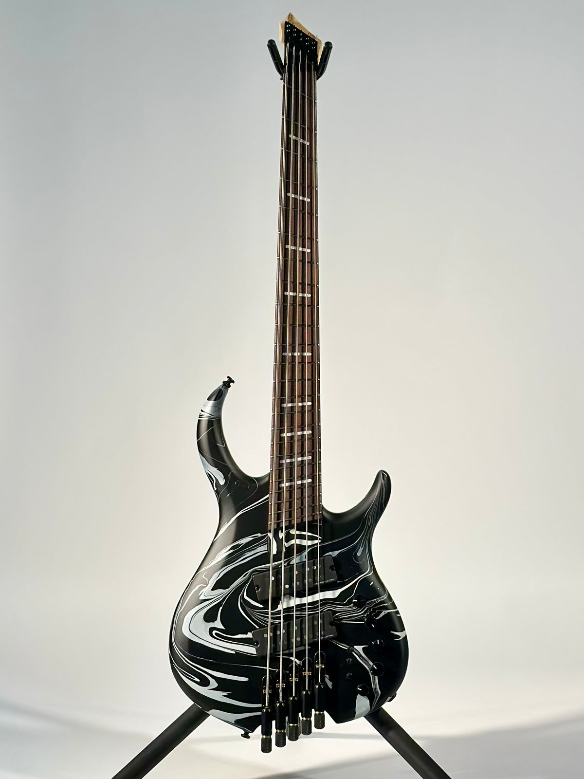 Sire Marcus Miller M6 5-String Headless Bass, Black Swirl