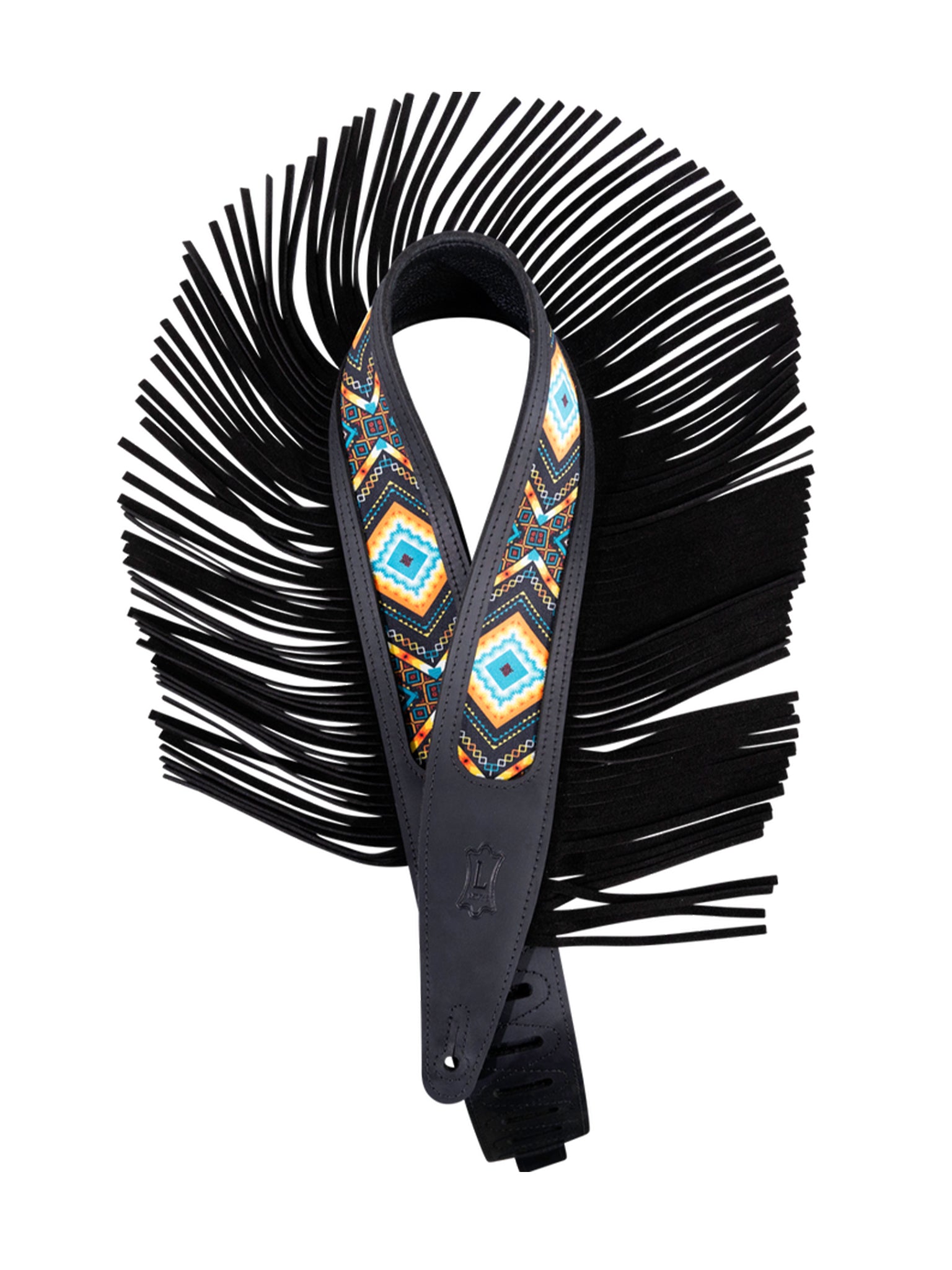 Levy's MG317BOI-BLK 2.5" Wide The Crazy Horse Outlaw Guitar Strap, Black