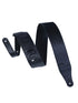 Levy's M26BL-BLK 2 1/2" Wide Black Garment Leather Guitar Strap