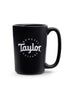 Taylor Rocca Coffee Mug, Black with White Logo, 12oz