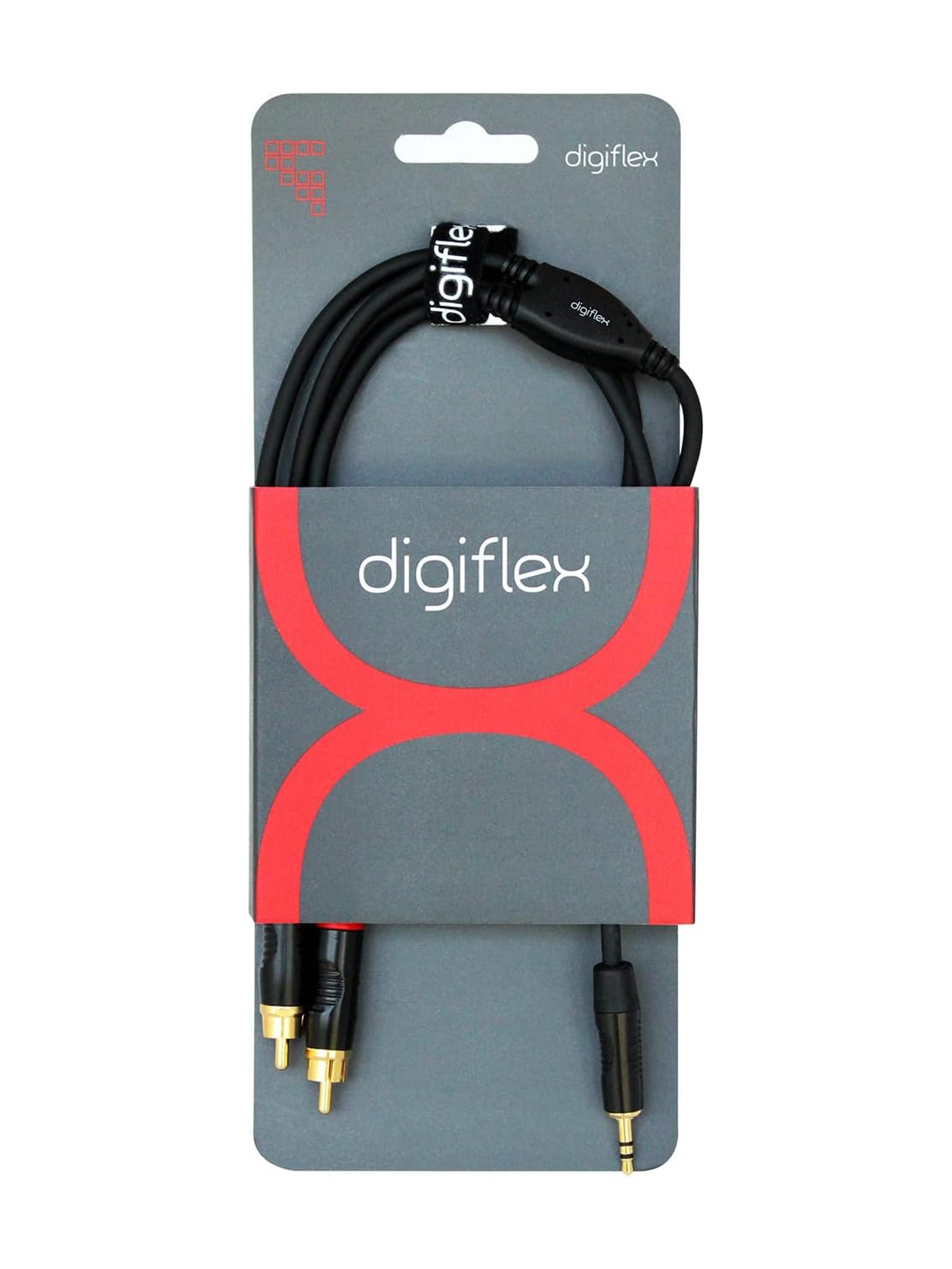 Digiflex HIN-1K-2R-10, 1/8 TRS to Dual RCA, 10ft