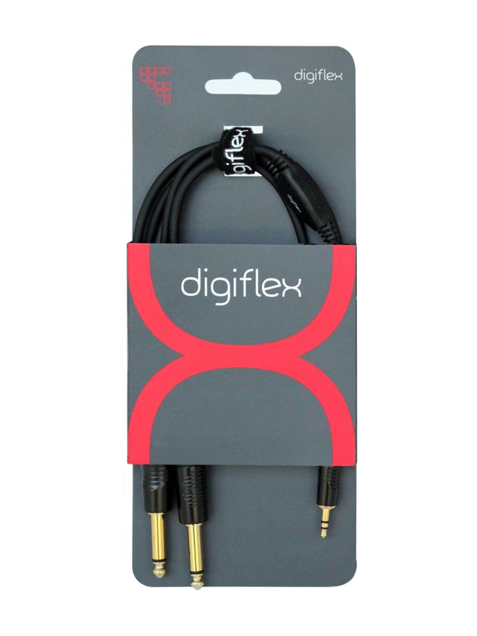 Digiflex HIN-1K-2P-10, 1/8 TRS to Dual 1/4 TS, 10ft