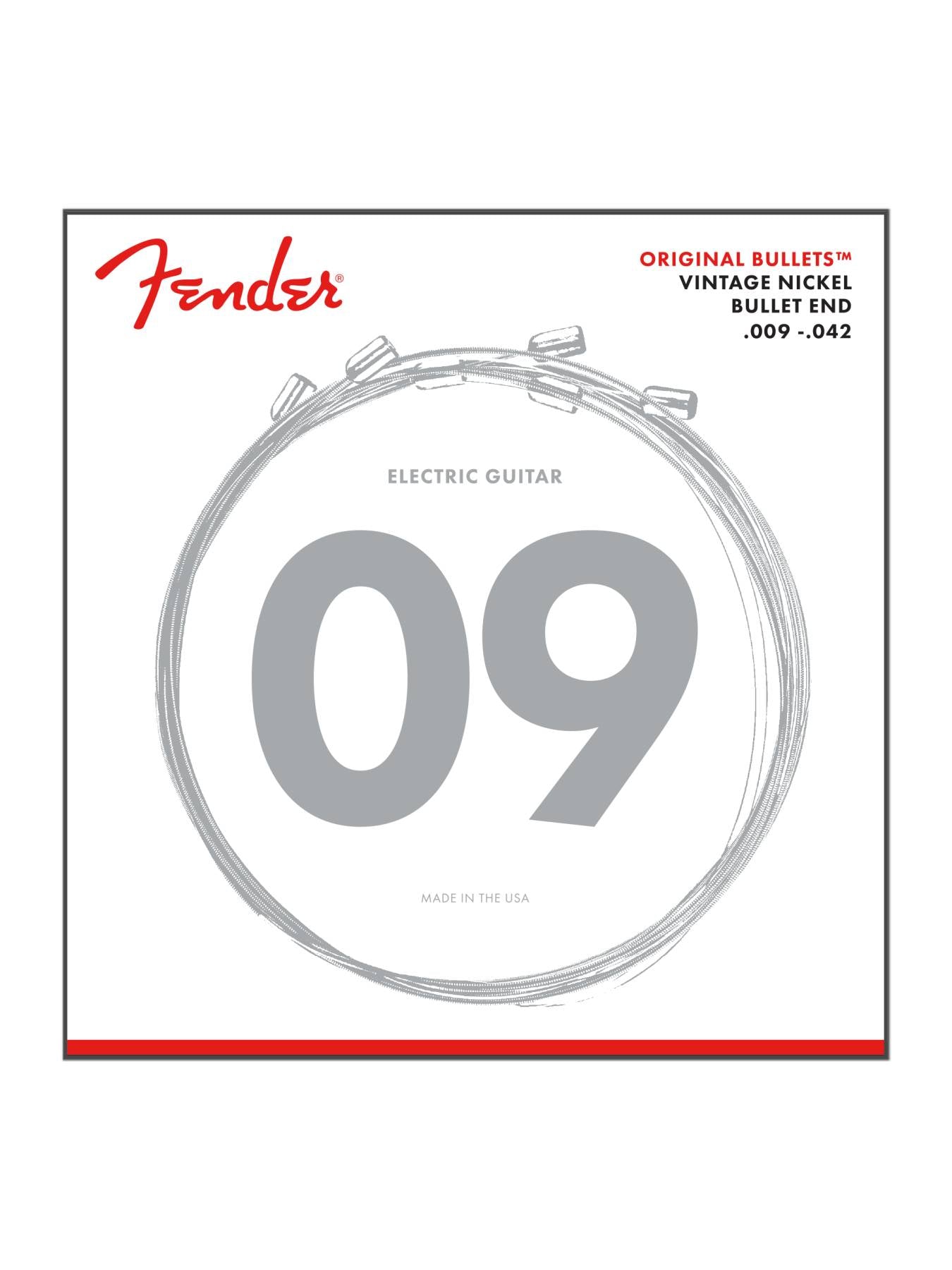 Fender Original Bullet Strings, Pure Nickel, .009 - .042