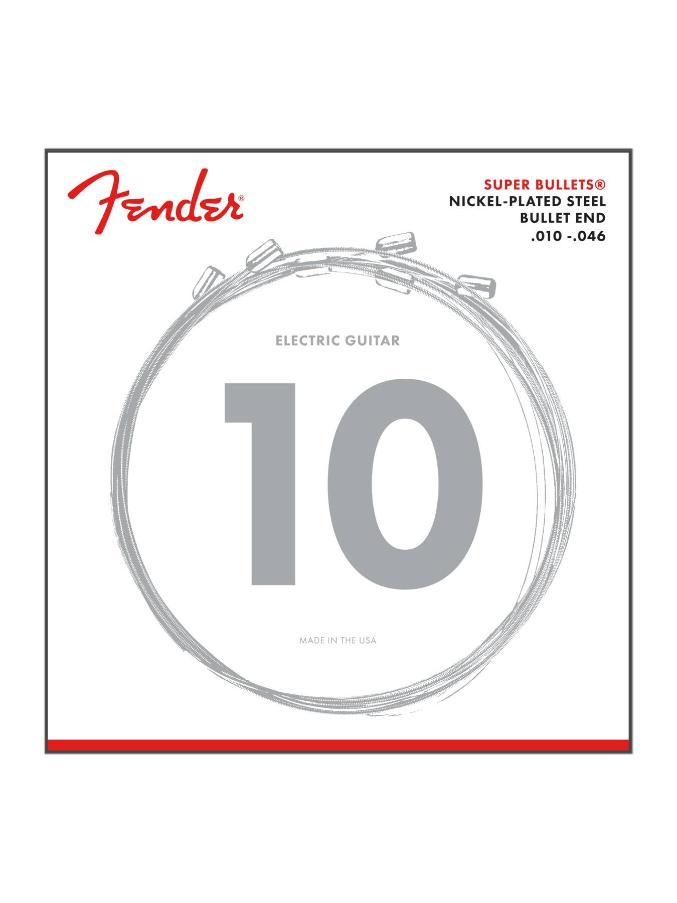 Super Bullet Strings, Nickel Plated Steel, Bullet End, .010 - .046