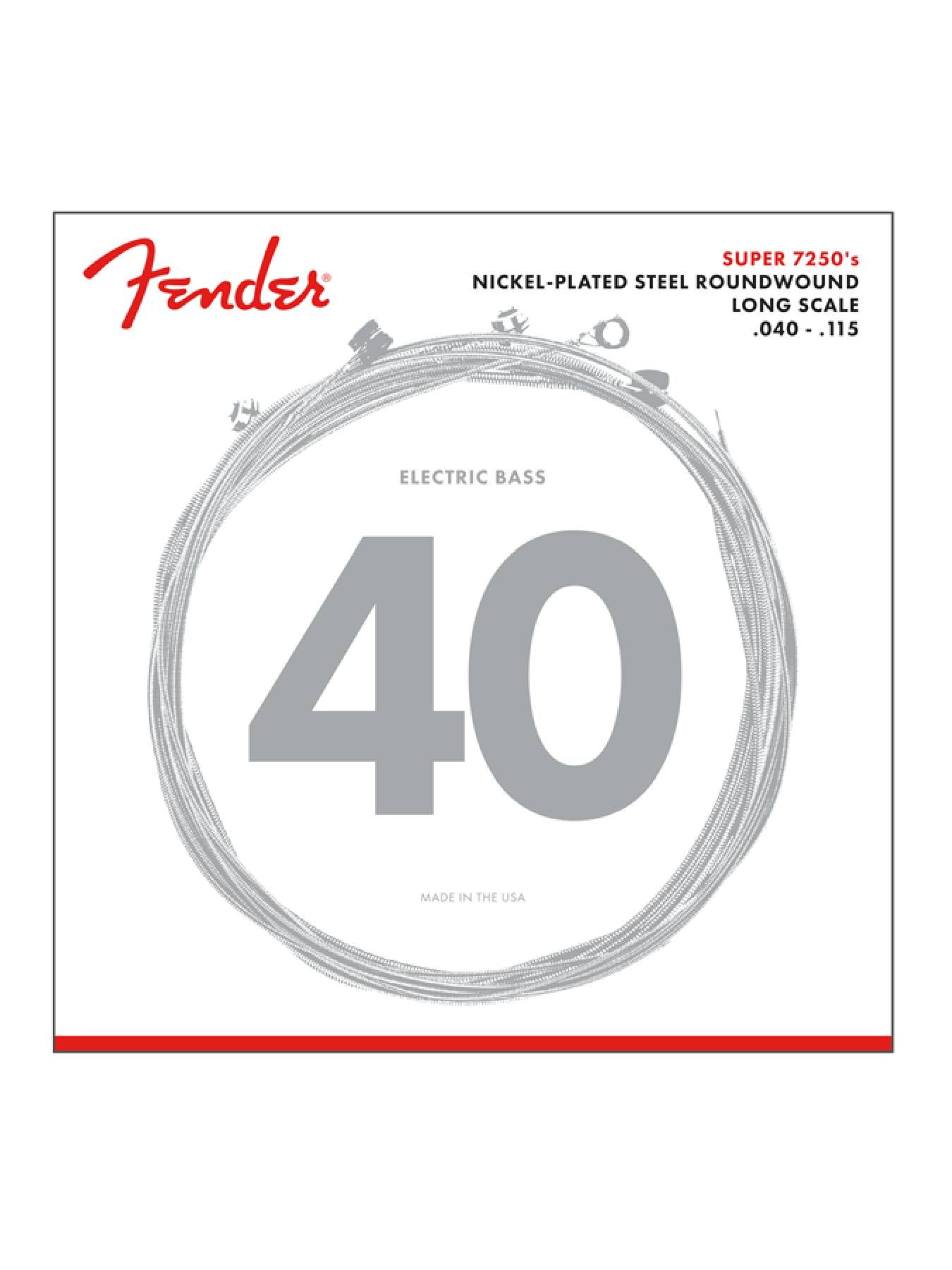 Fender Super 7250's Nickel Bass Strings, Long Scale 5 String .040 - .115