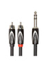 Roland RCC-5-TR2R-V2 Interconnect Cable, 1/4" TRS to Dual RCA, 5ft