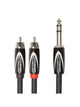 Roland RCC-5-TR2R-V2 Interconnect Cable, 1/4" TRS to Dual RCA, 5ft