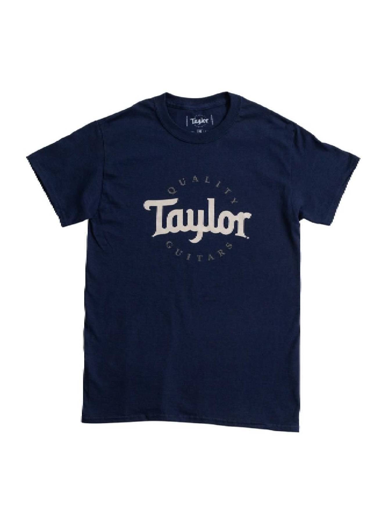 Taylor Mens Two-Color Logo T-Shirt, Navy, Medium