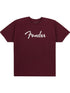 Fender Spaghetti Logo T-Shirt, Oxblood