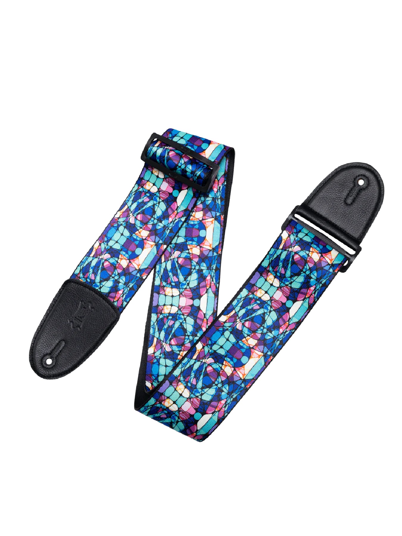 Levy's Stained Glass Guitar Strap, Blue Mirage