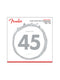 Fender 7250 Bass Strings, Nickel Plated Steel, Long Scale, 7250-5M .045-.125 Gauges, (5)
