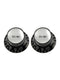 All Parts Set of 2 Black Volume Reflector Knobs