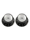 All Parts Set of 2 Black Tone Reflector Knobs